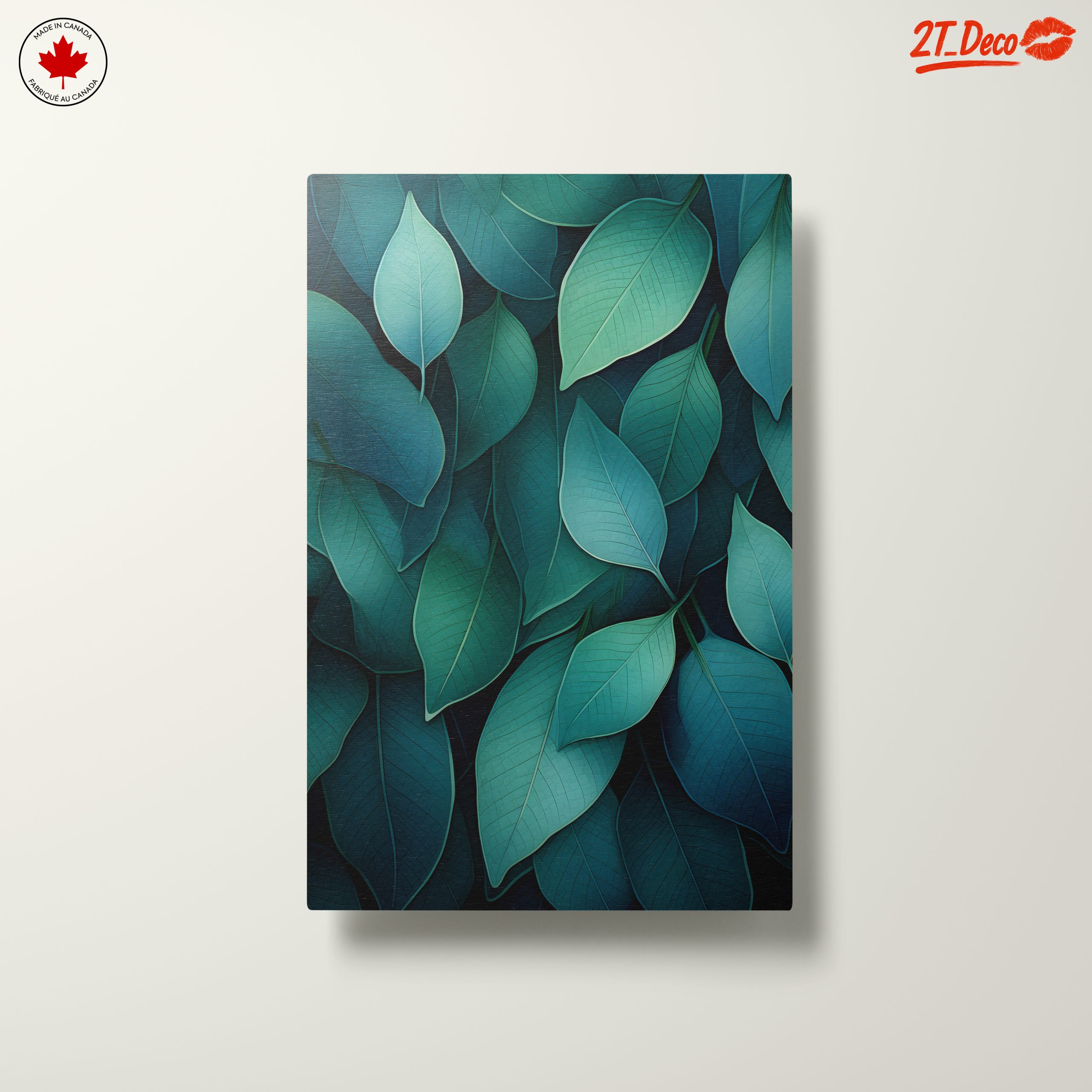 Lush Green Botanical Leaf Art - Image 10