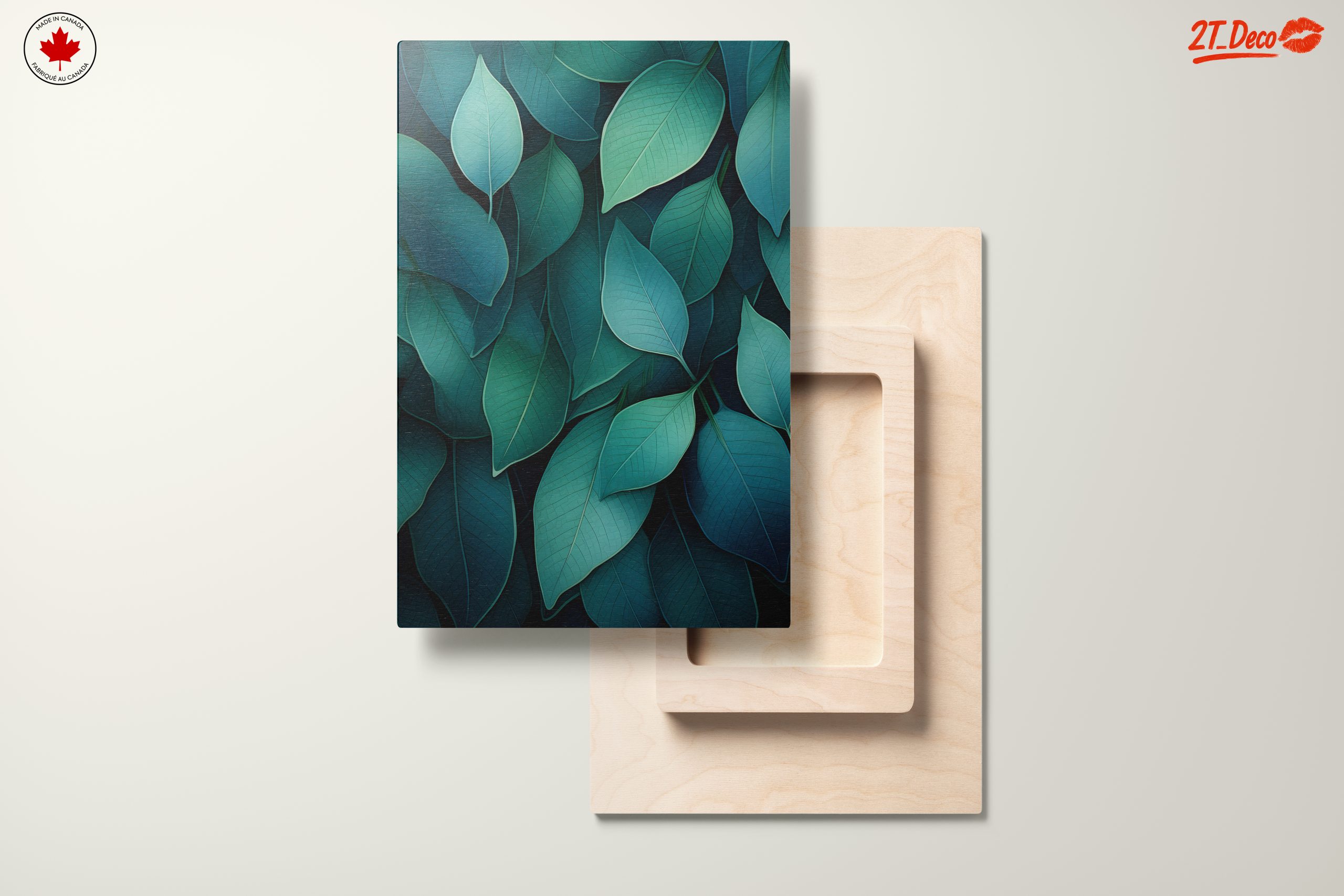 Lush Green Botanical Leaf Art - Image 11