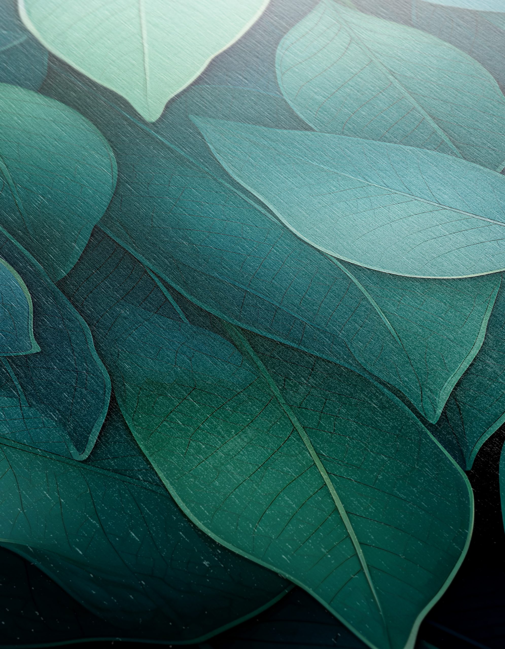 Lush Green Botanical Leaf Art - Image 12