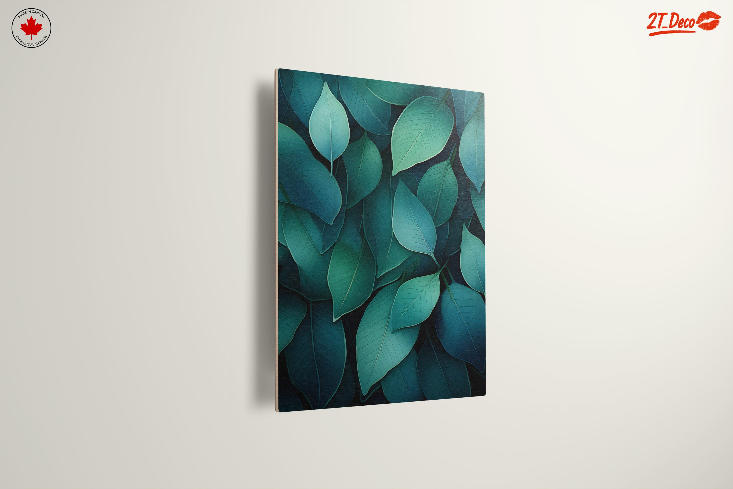Lush Green Botanical Leaf Art - Image 13