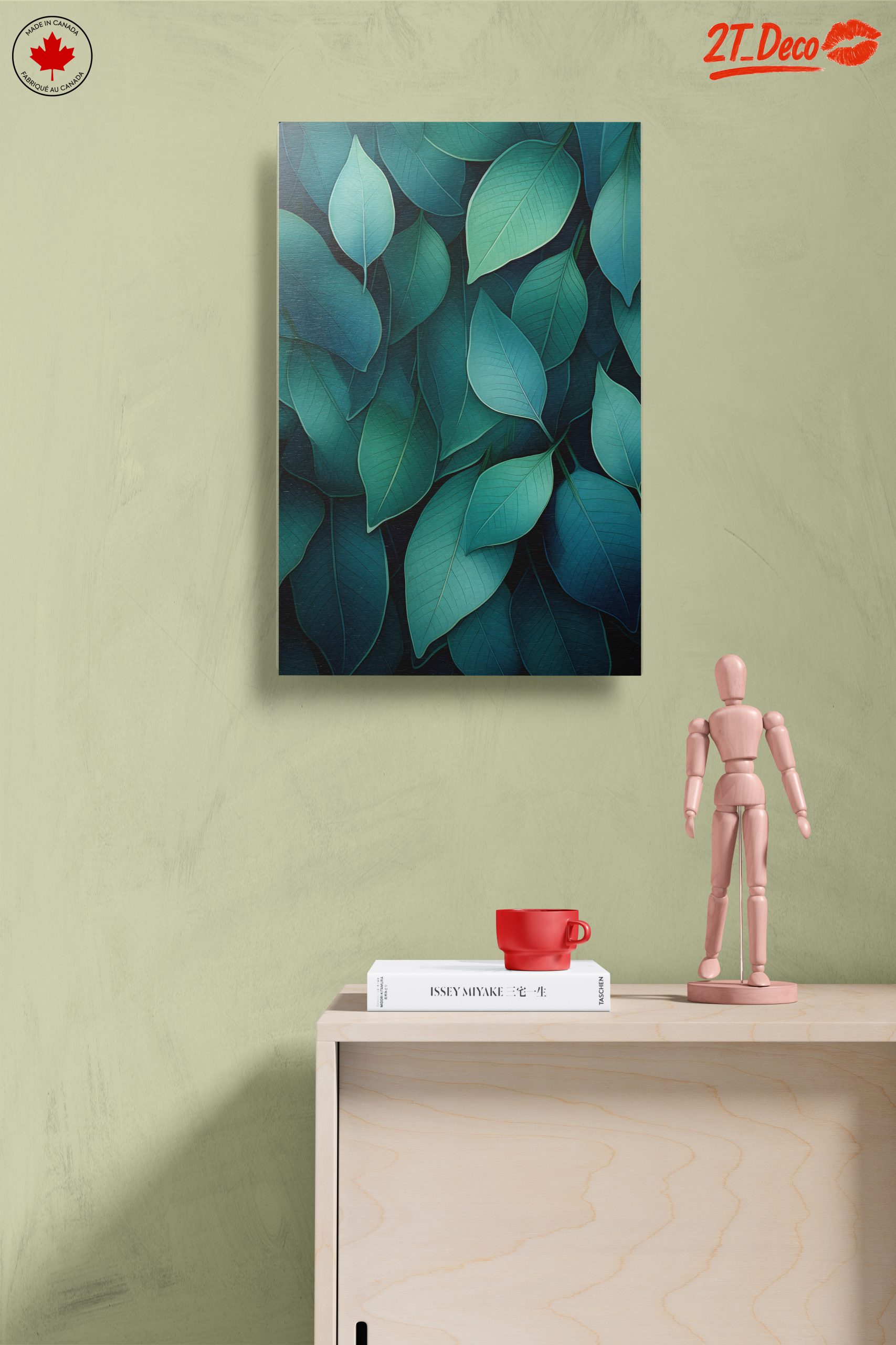 Lush Green Botanical Leaf Art - Image 14