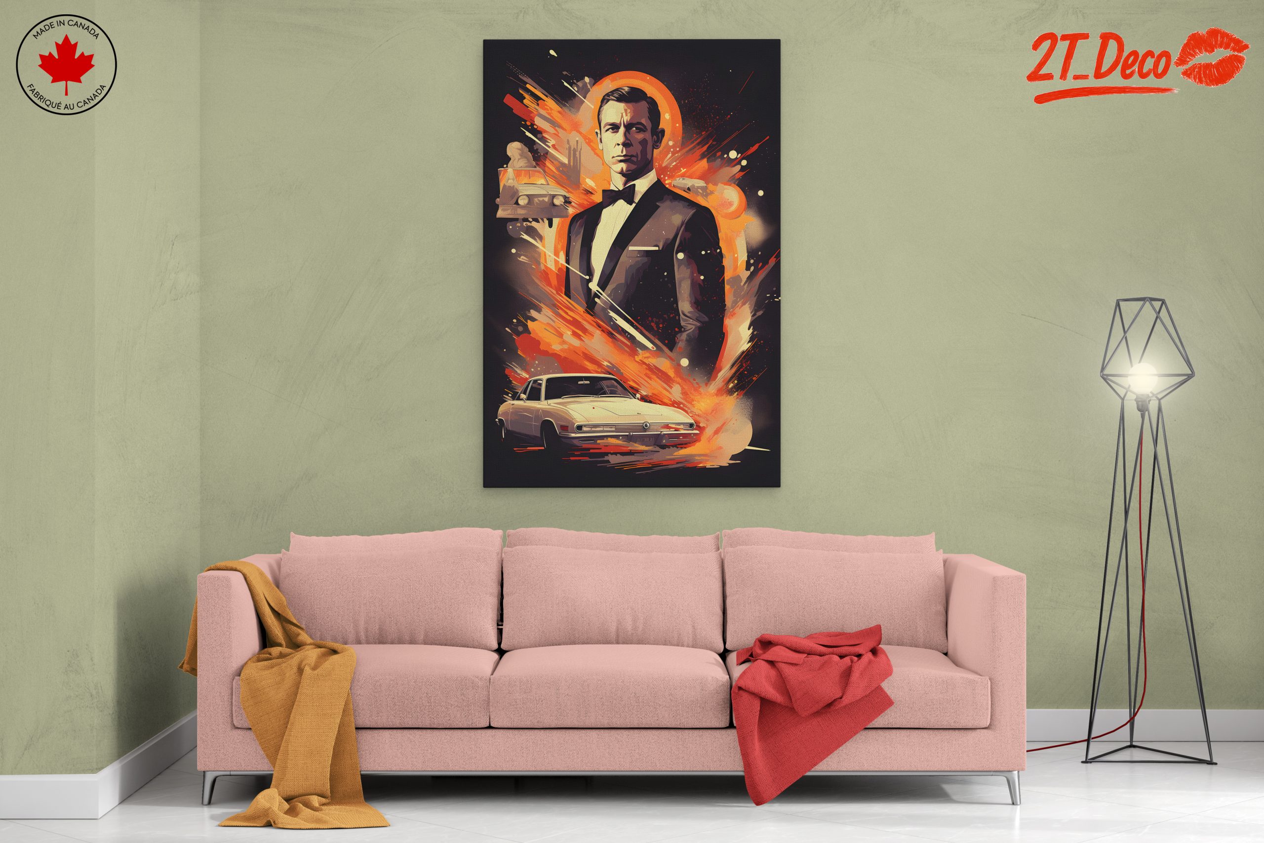Classic Cinema Character Portrait with Action Elements - Image 2