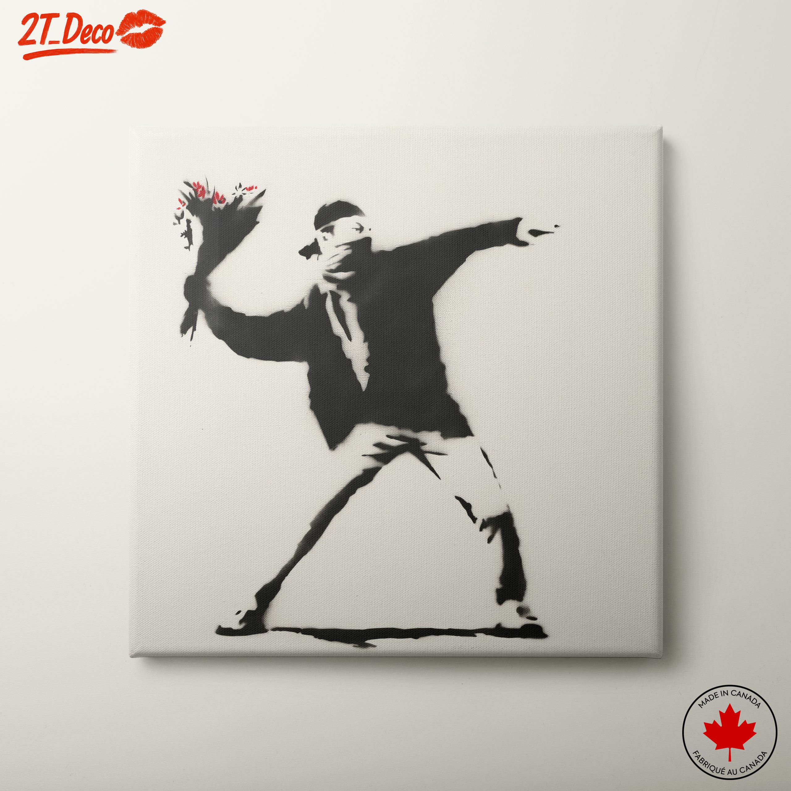 Bold Street Art of a Flower Thrower