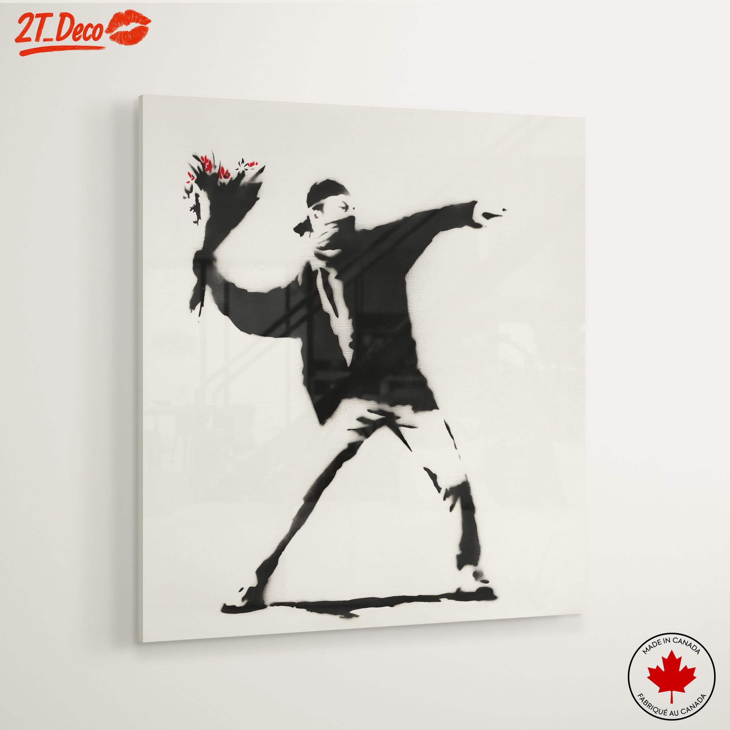 Bold Street Art of a Flower Thrower - Image 6
