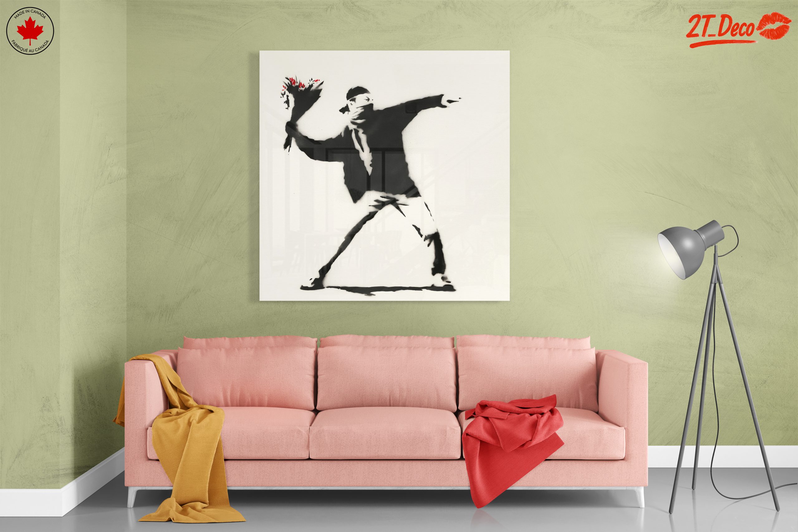 Bold Street Art of a Flower Thrower - Image 7