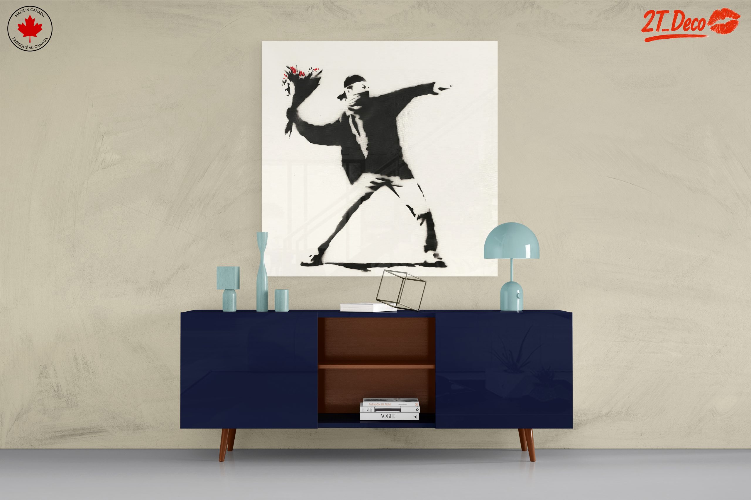 Bold Street Art of a Flower Thrower - Image 8