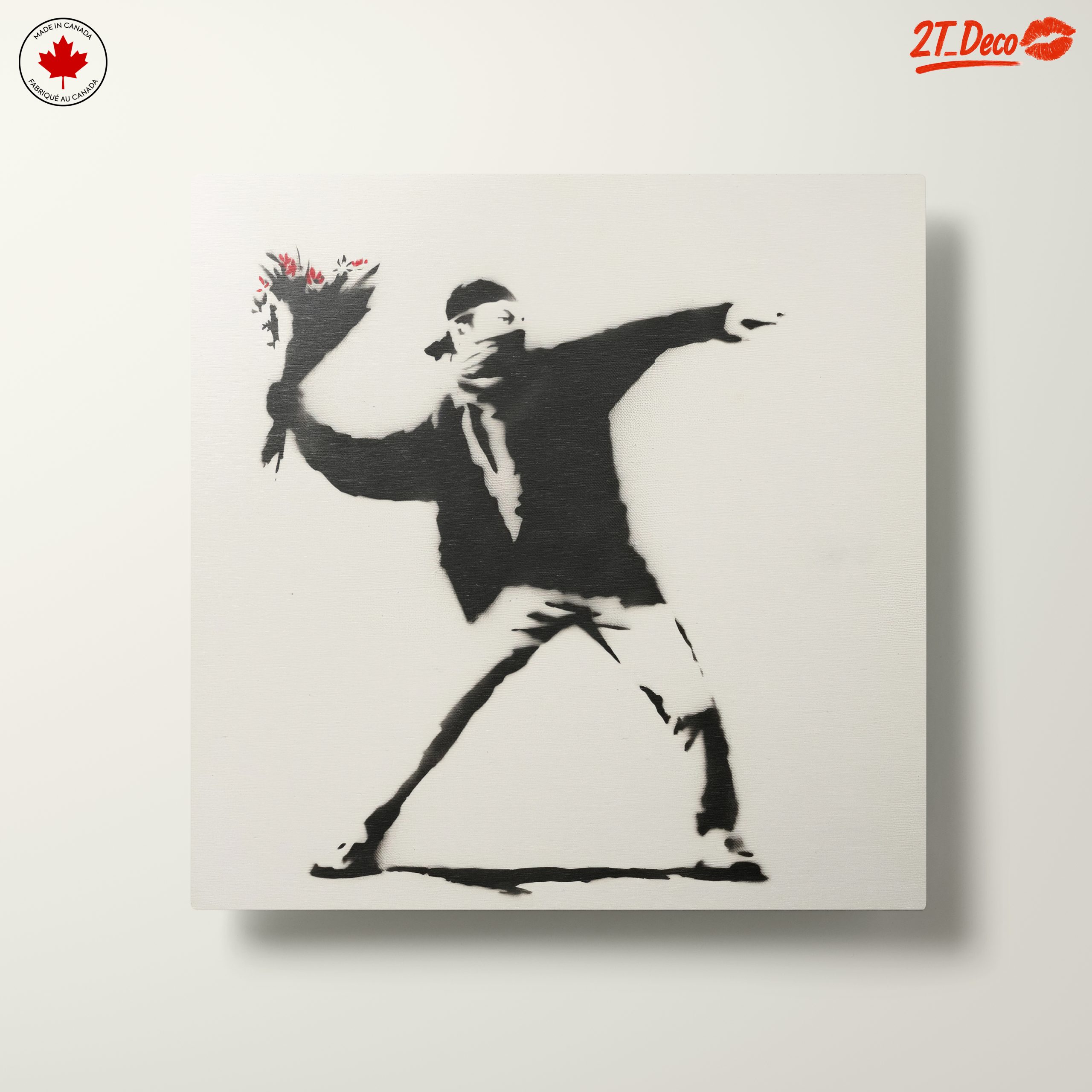 Bold Street Art of a Flower Thrower - Image 10