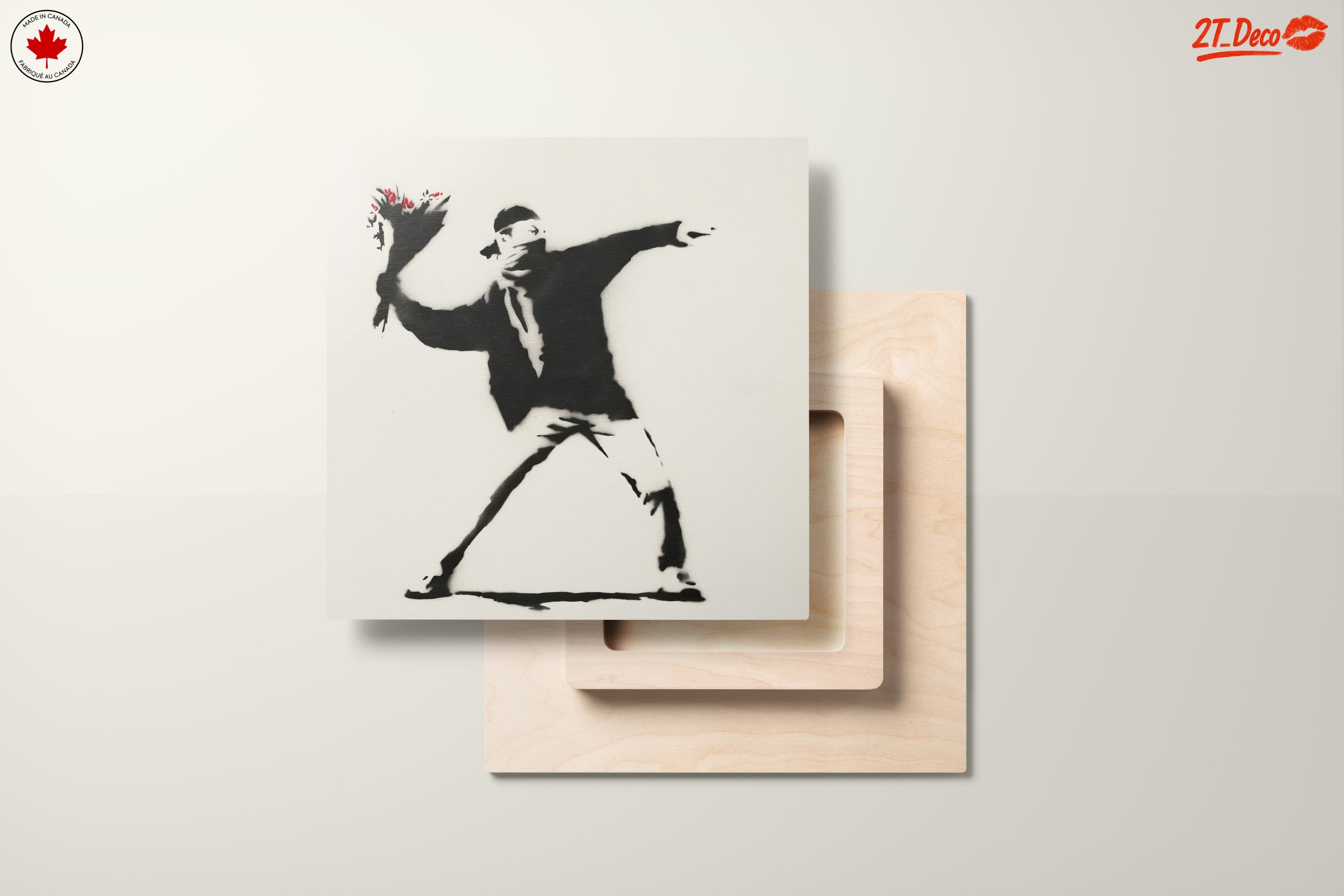 Bold Street Art of a Flower Thrower - Image 11