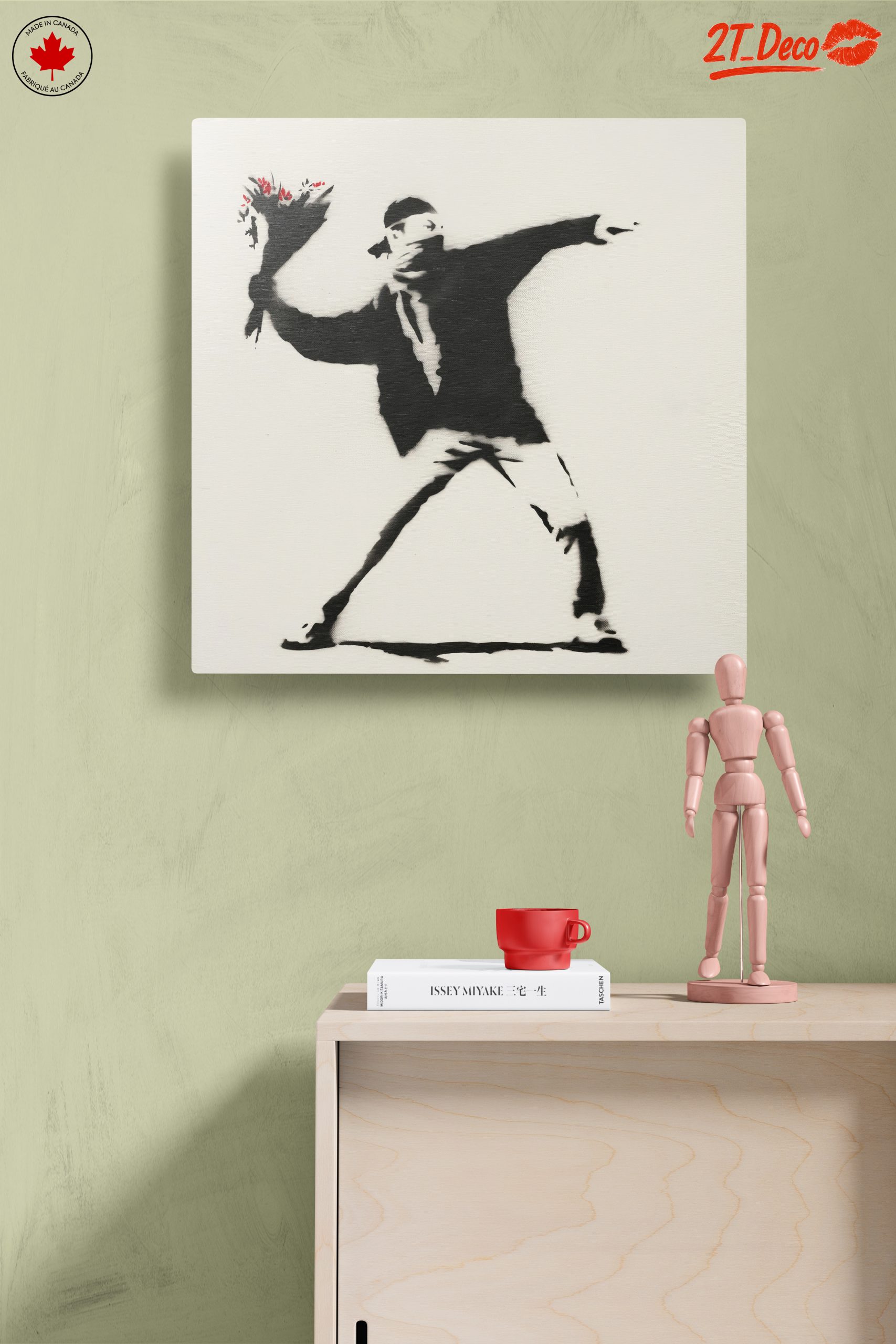 Bold Street Art of a Flower Thrower - Image 14