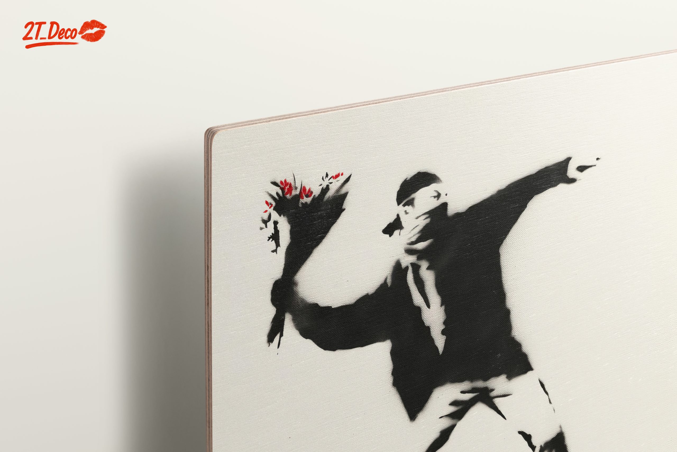 Bold Street Art of a Flower Thrower - Image 15