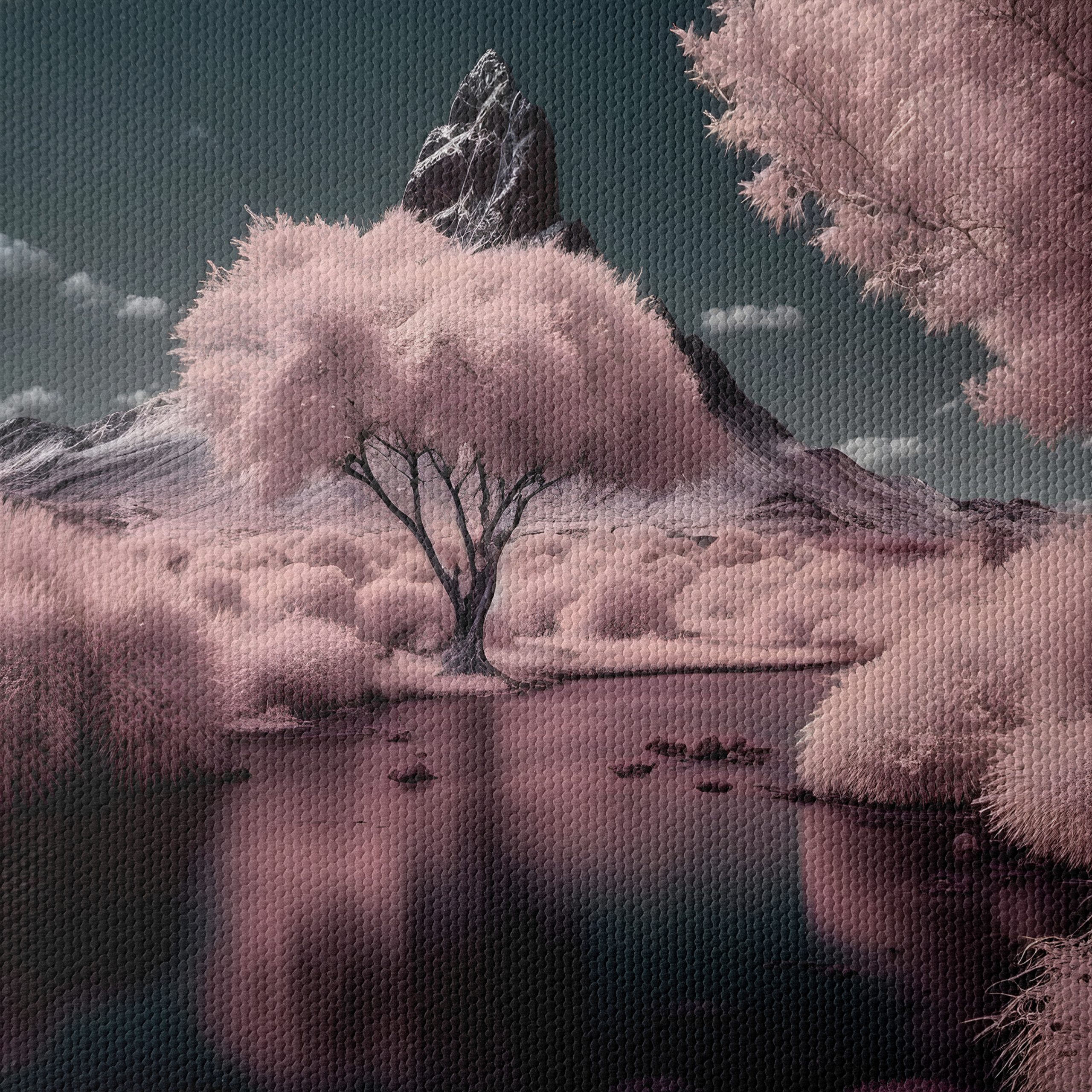 Ethereal Abstract Landscape with Pink Trees - Image 4