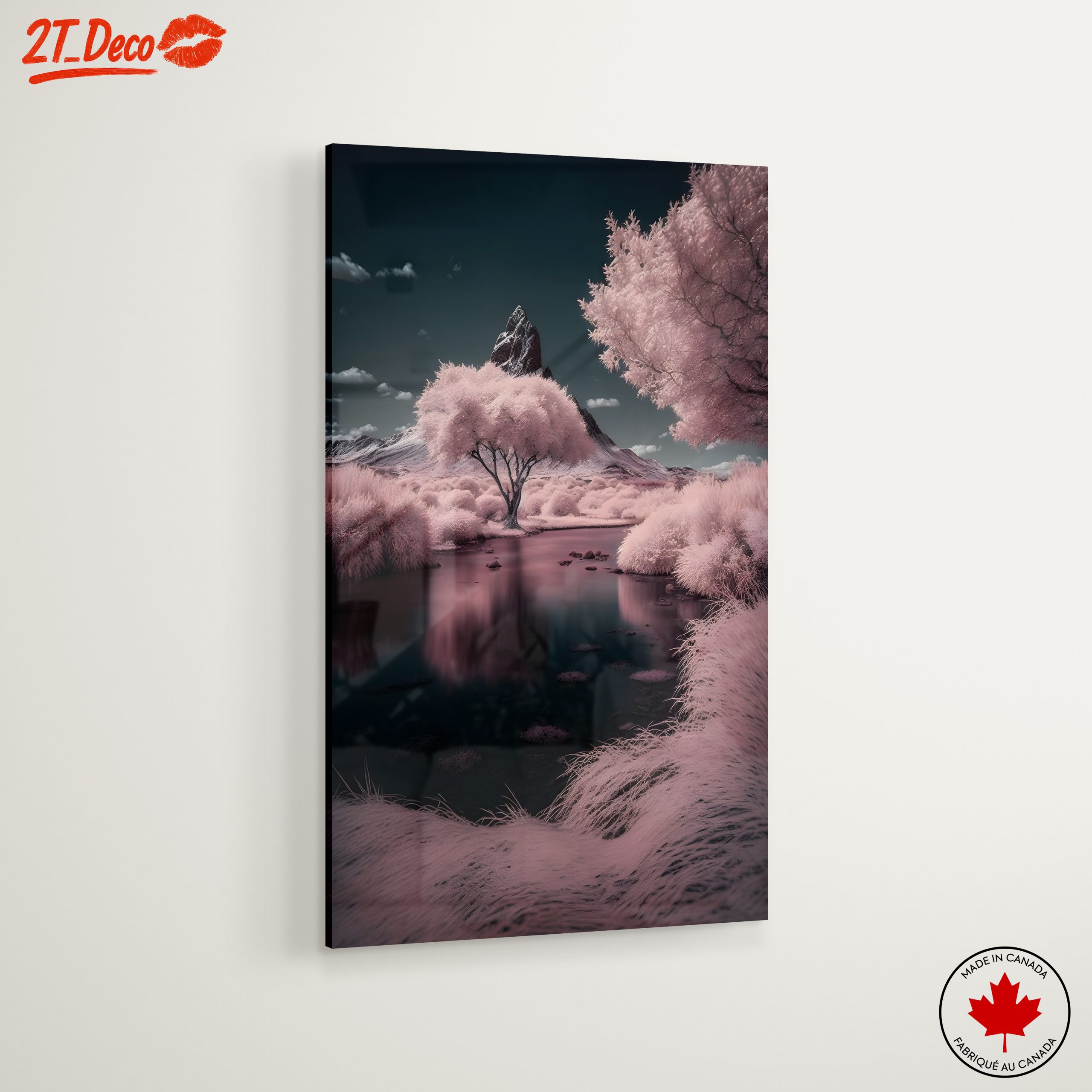 Ethereal Abstract Landscape with Pink Trees - Image 6