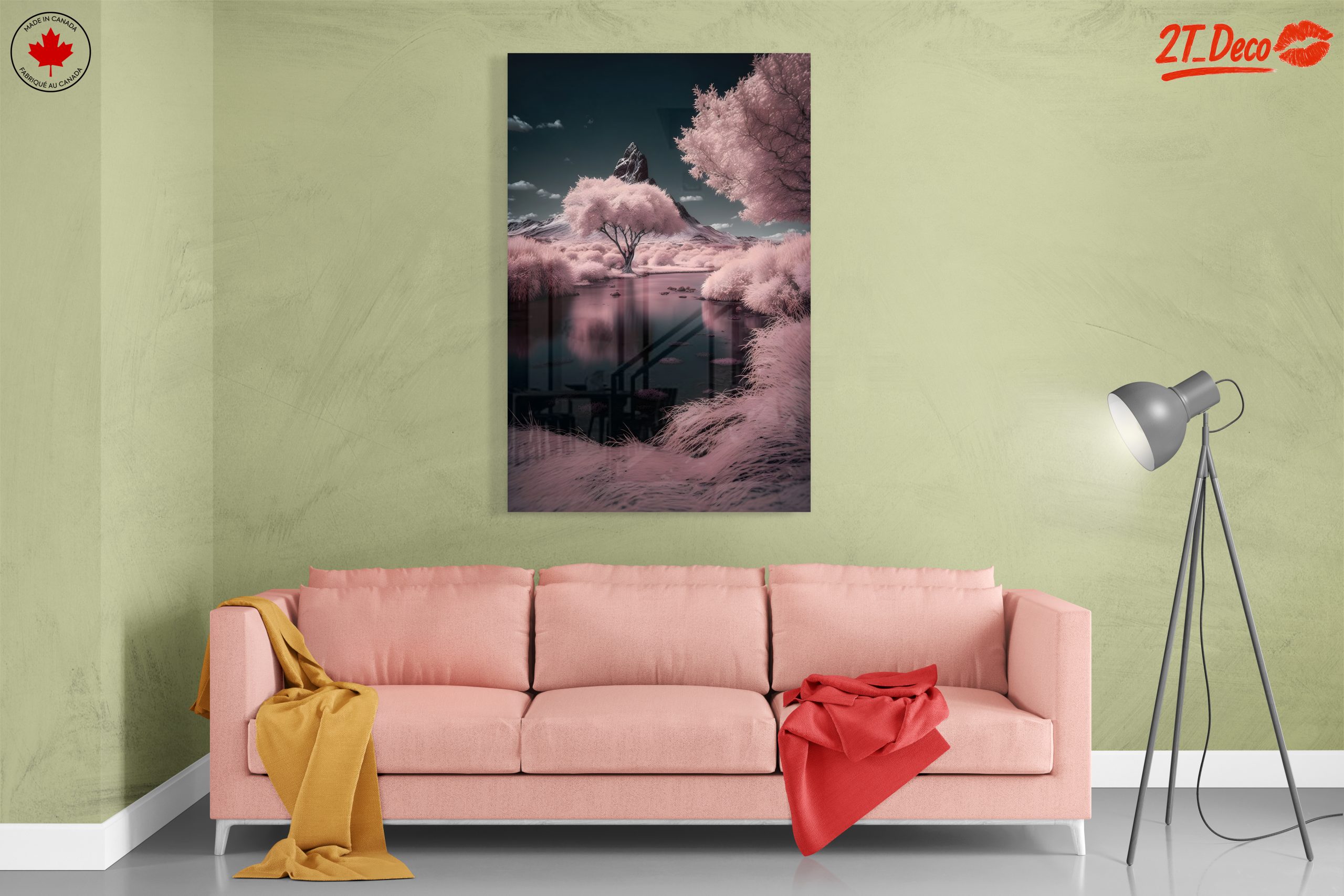 Ethereal Abstract Landscape with Pink Trees - Image 7