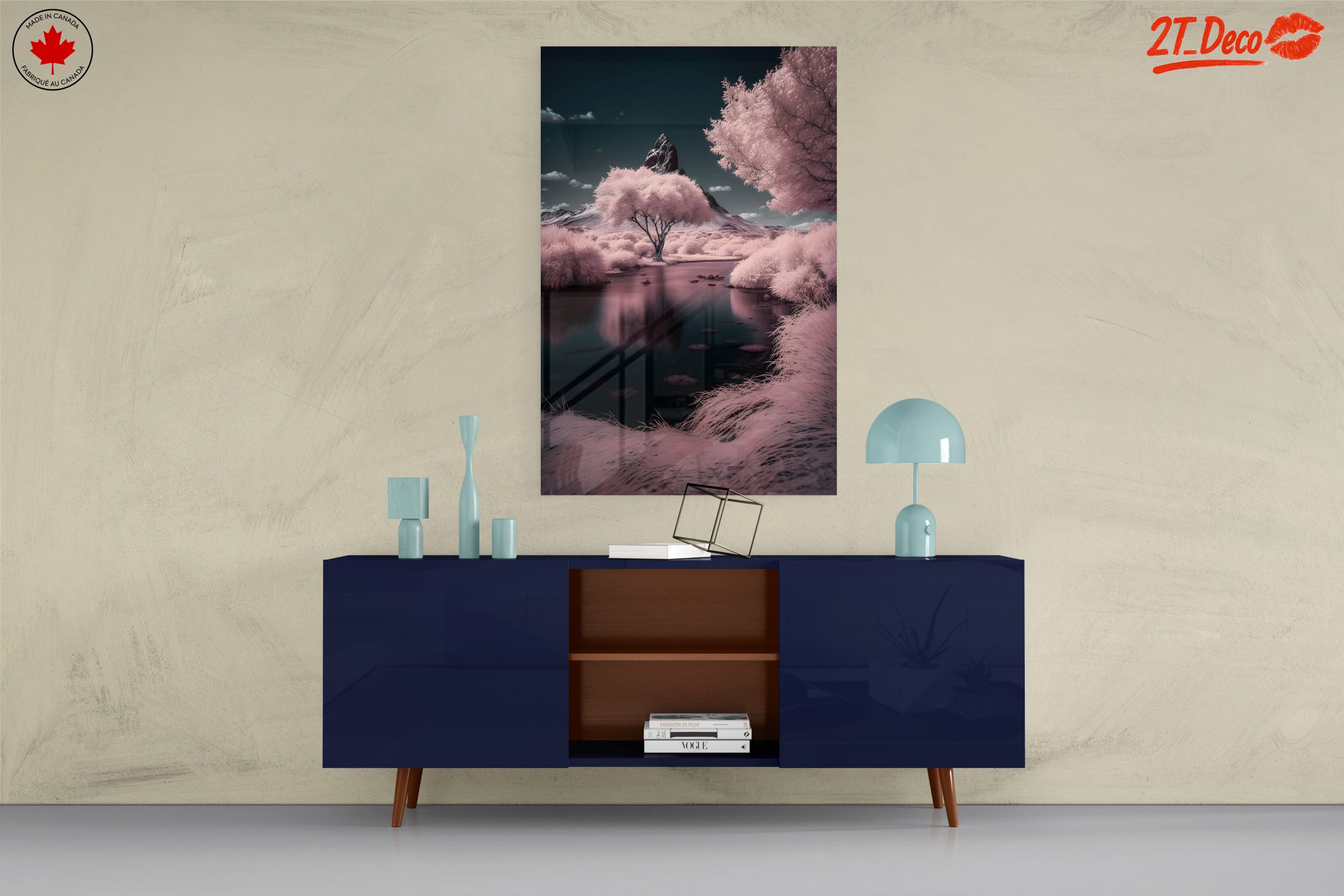 Ethereal Abstract Landscape with Pink Trees - Image 8