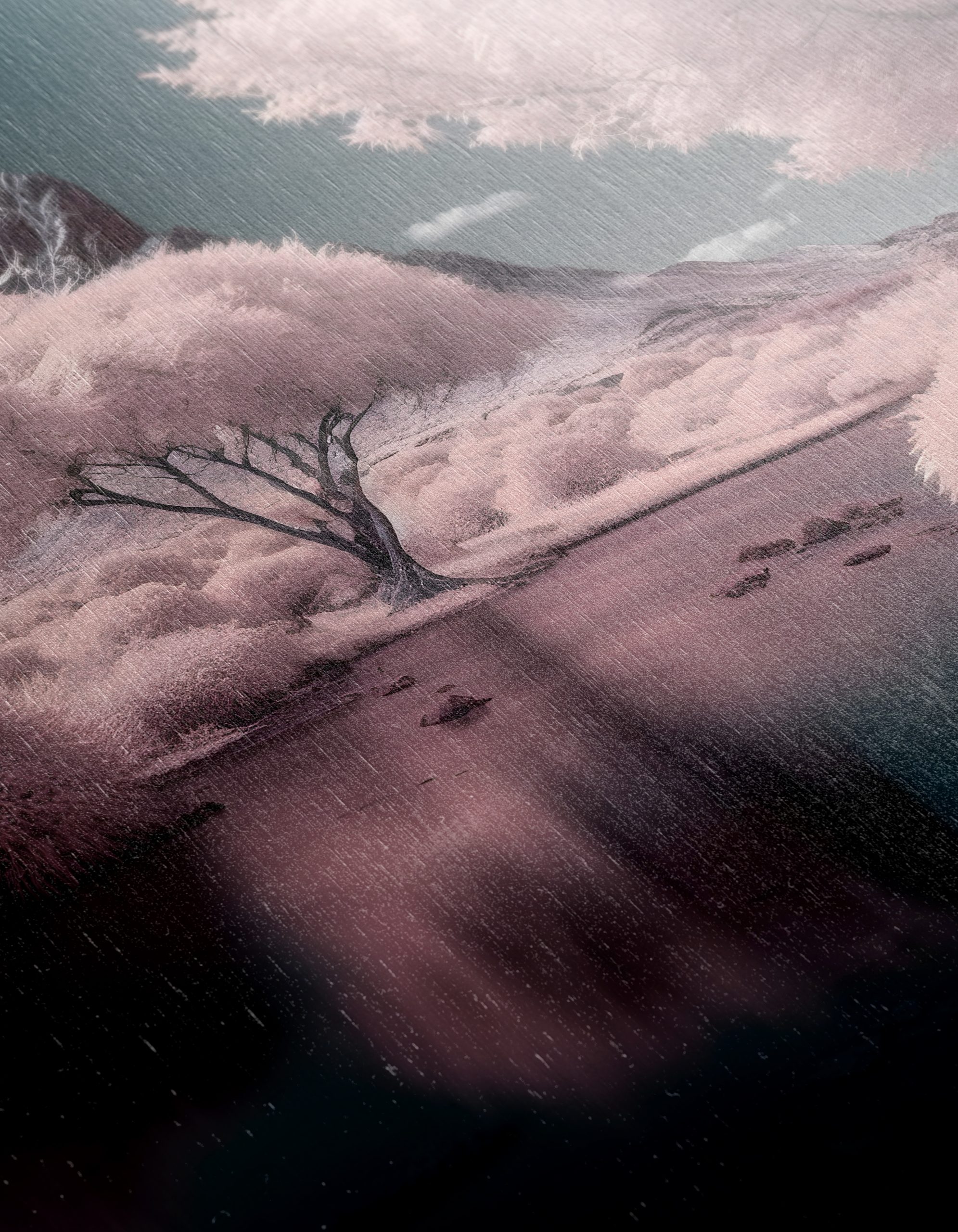 Ethereal Abstract Landscape with Pink Trees - Image 12