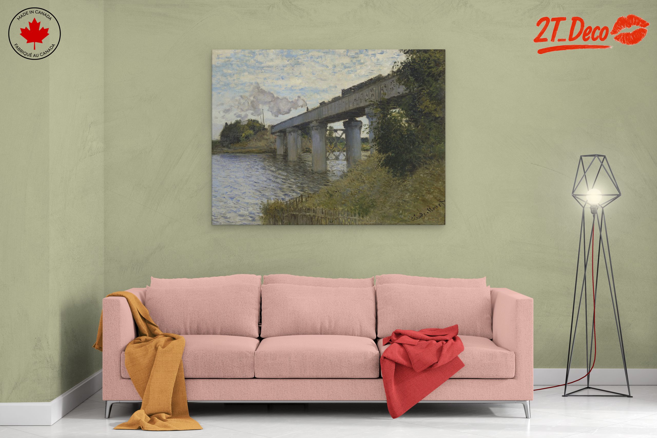 Impressionistic Abstract Landscape with Bridge 2 - Image 2