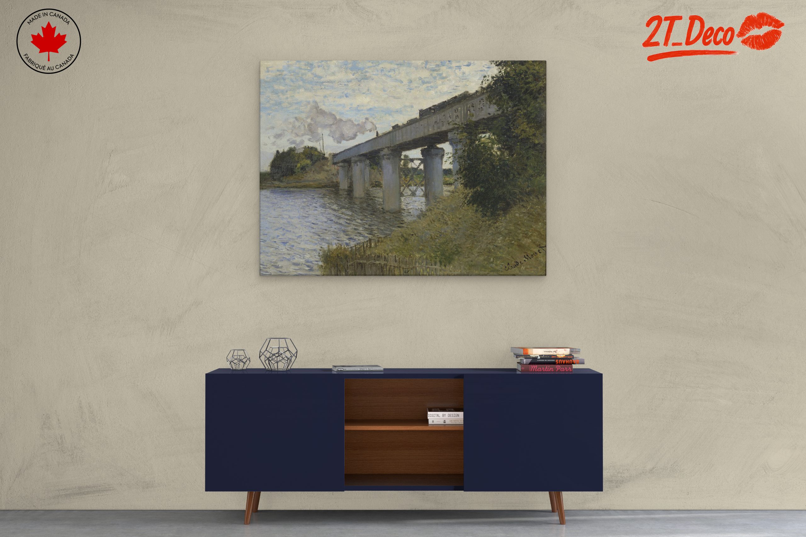 Impressionistic Abstract Landscape with Bridge 2 - Image 3