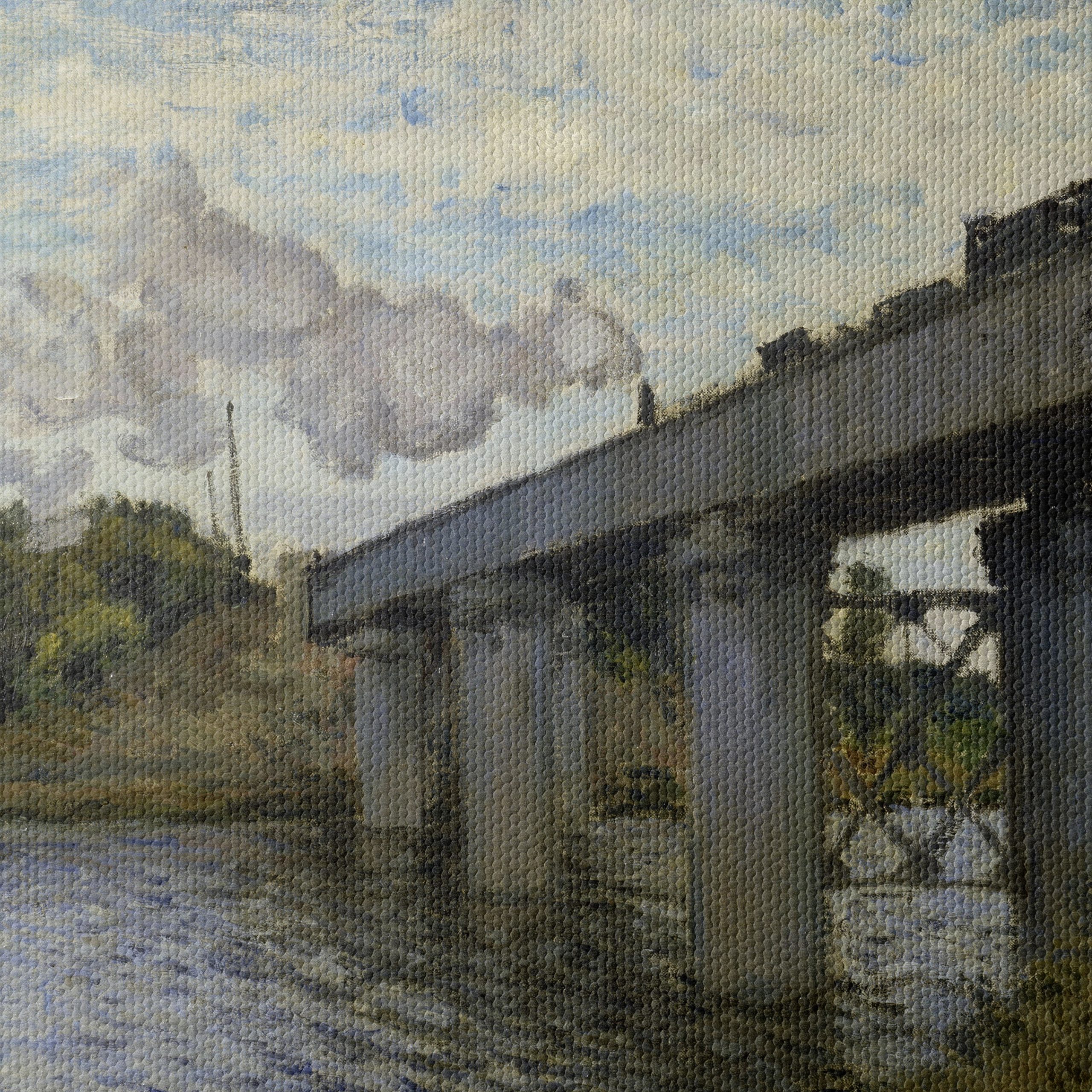 Impressionistic Abstract Landscape with Bridge 2 - Image 4