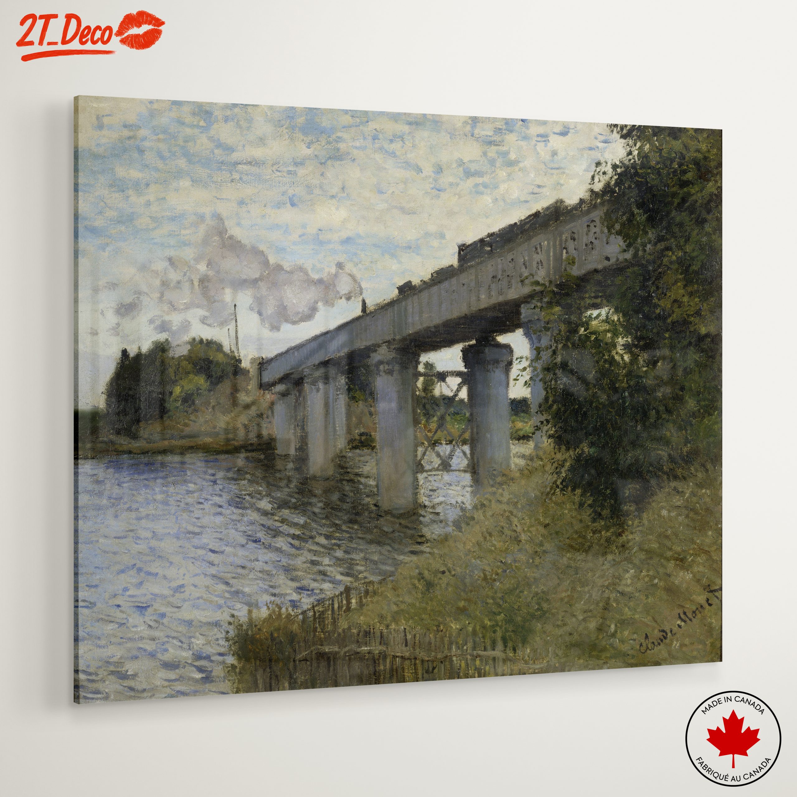 Impressionistic Abstract Landscape with Bridge 2 - Image 6