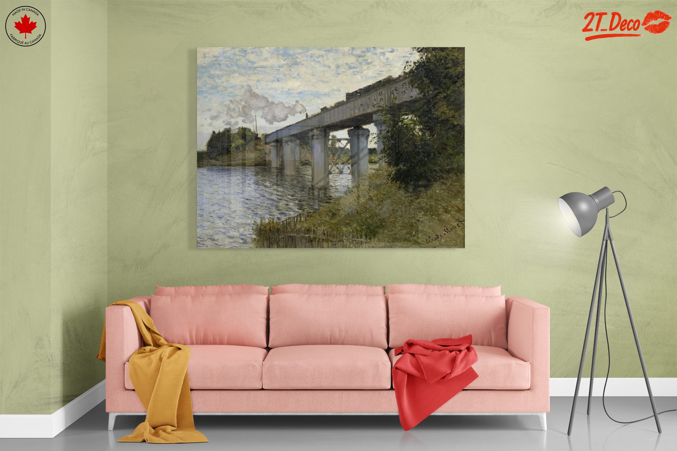 Impressionistic Abstract Landscape with Bridge 2 - Image 7