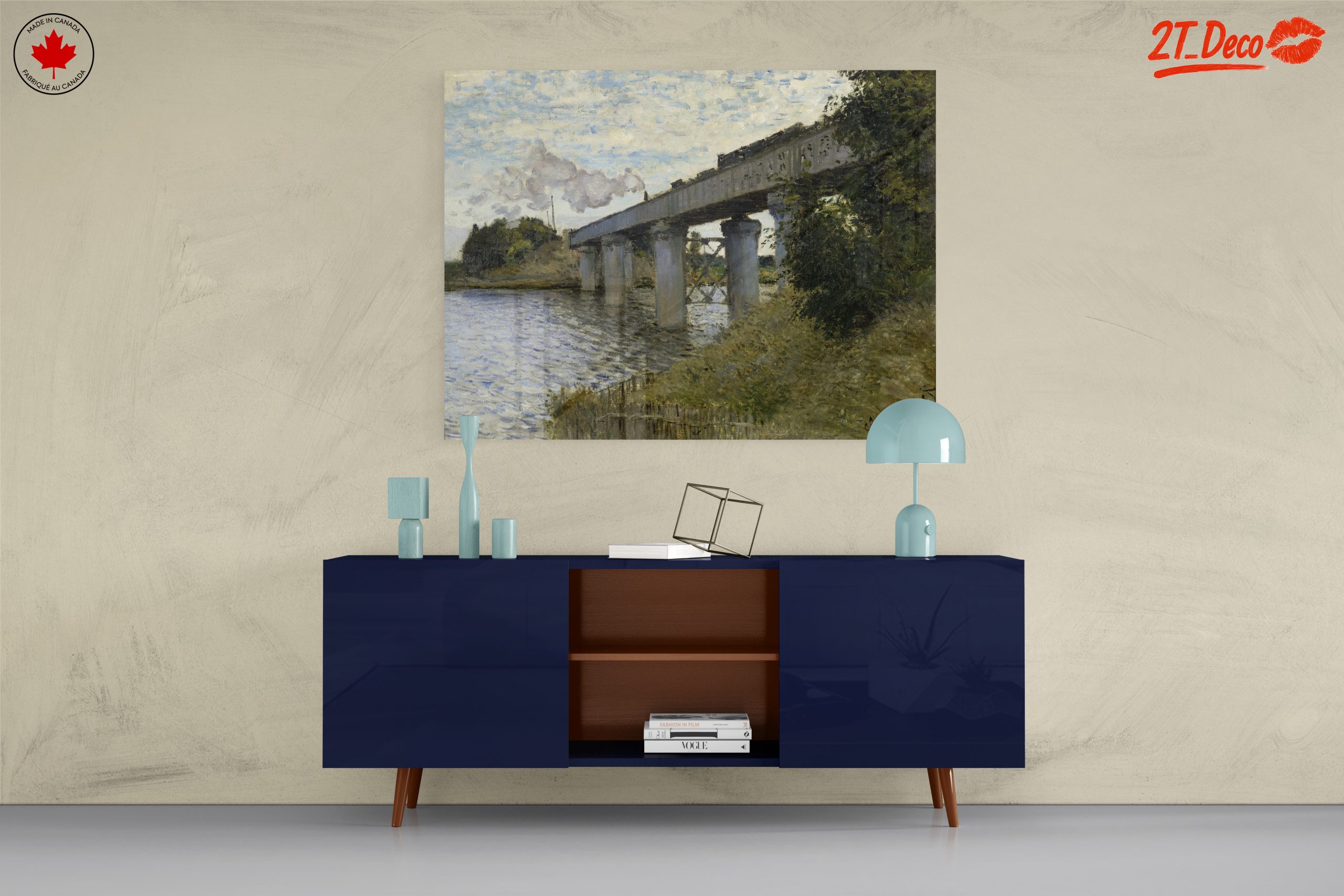 Impressionistic Abstract Landscape with Bridge 2 - Image 8