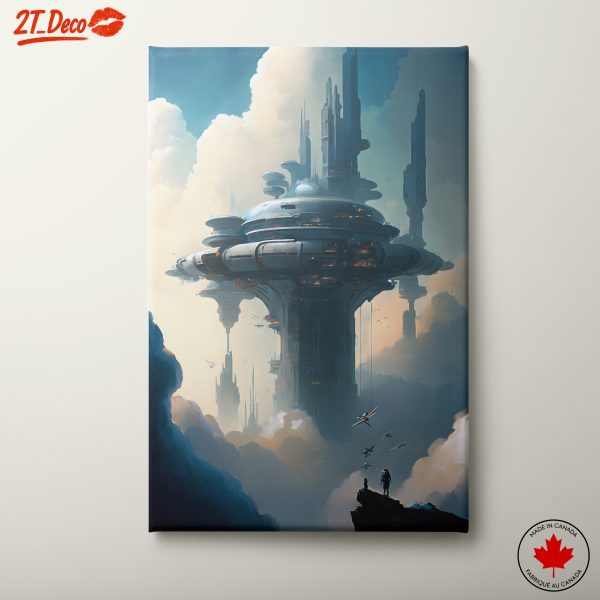 Stunning Futuristic Cityscape With Flying Vehicles