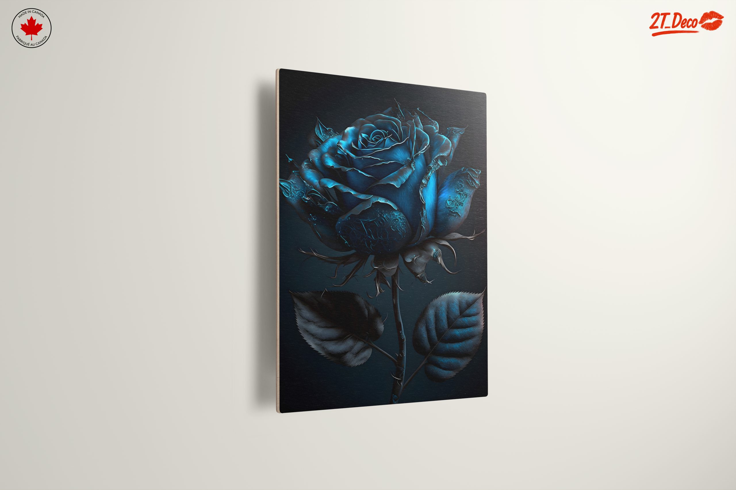 Stylish Blue Rose Botanical Art - Image 13