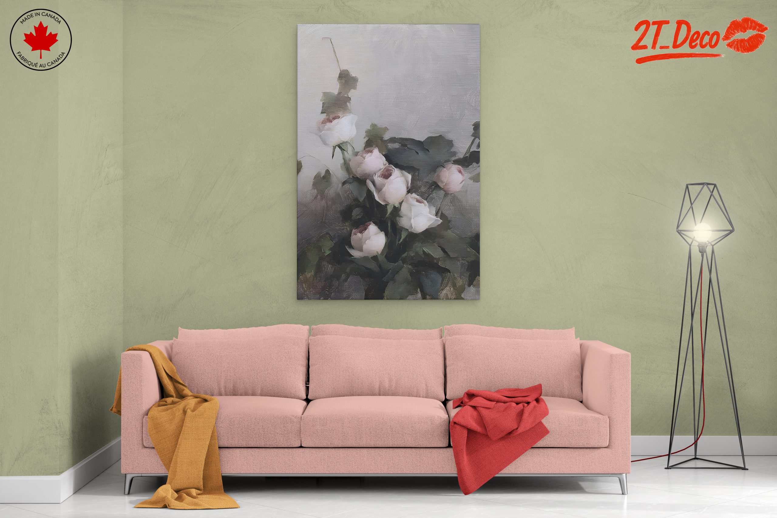 Beautiful Floral Arrangement of White Roses - Image 2