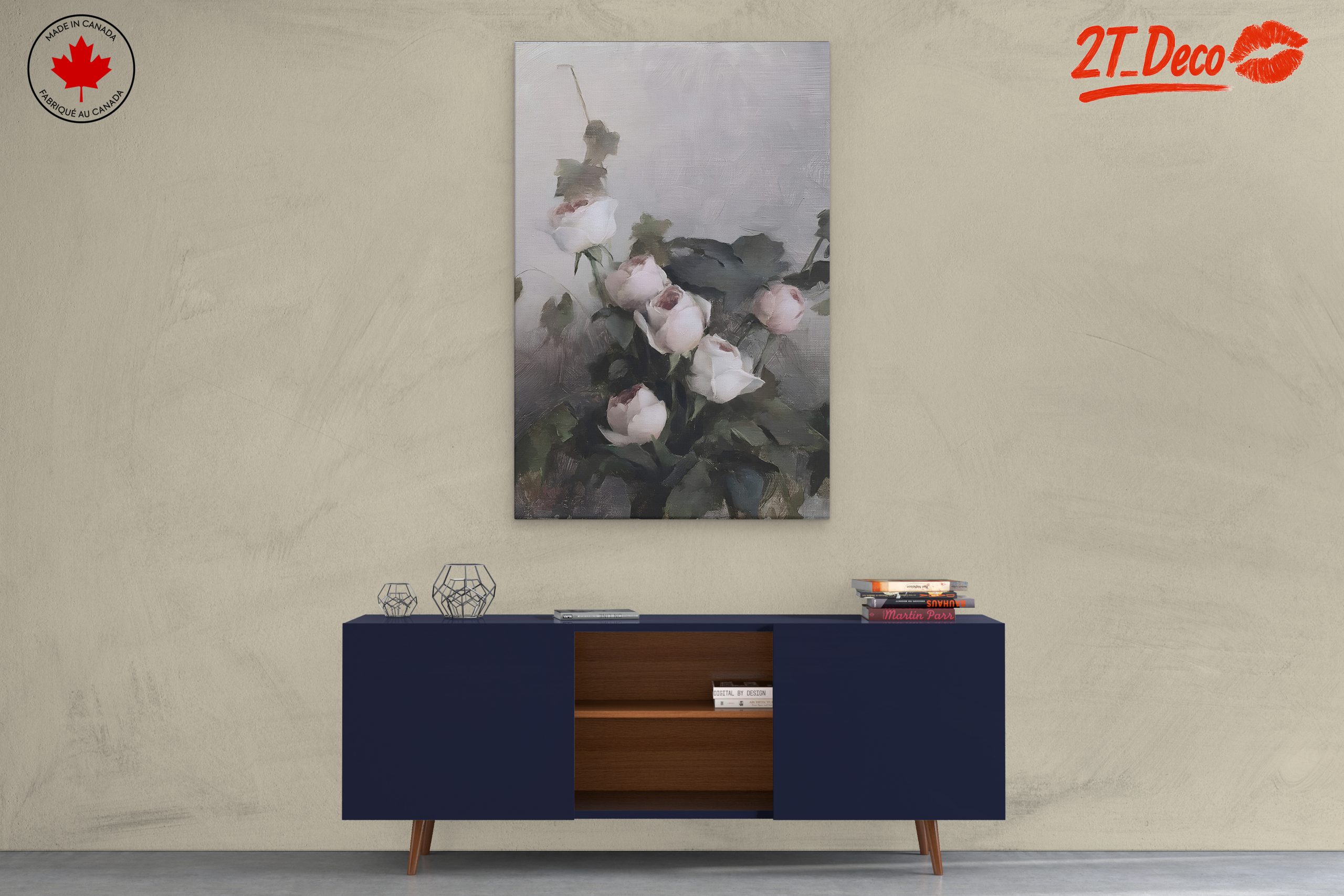 Beautiful Floral Arrangement of White Roses - Image 3