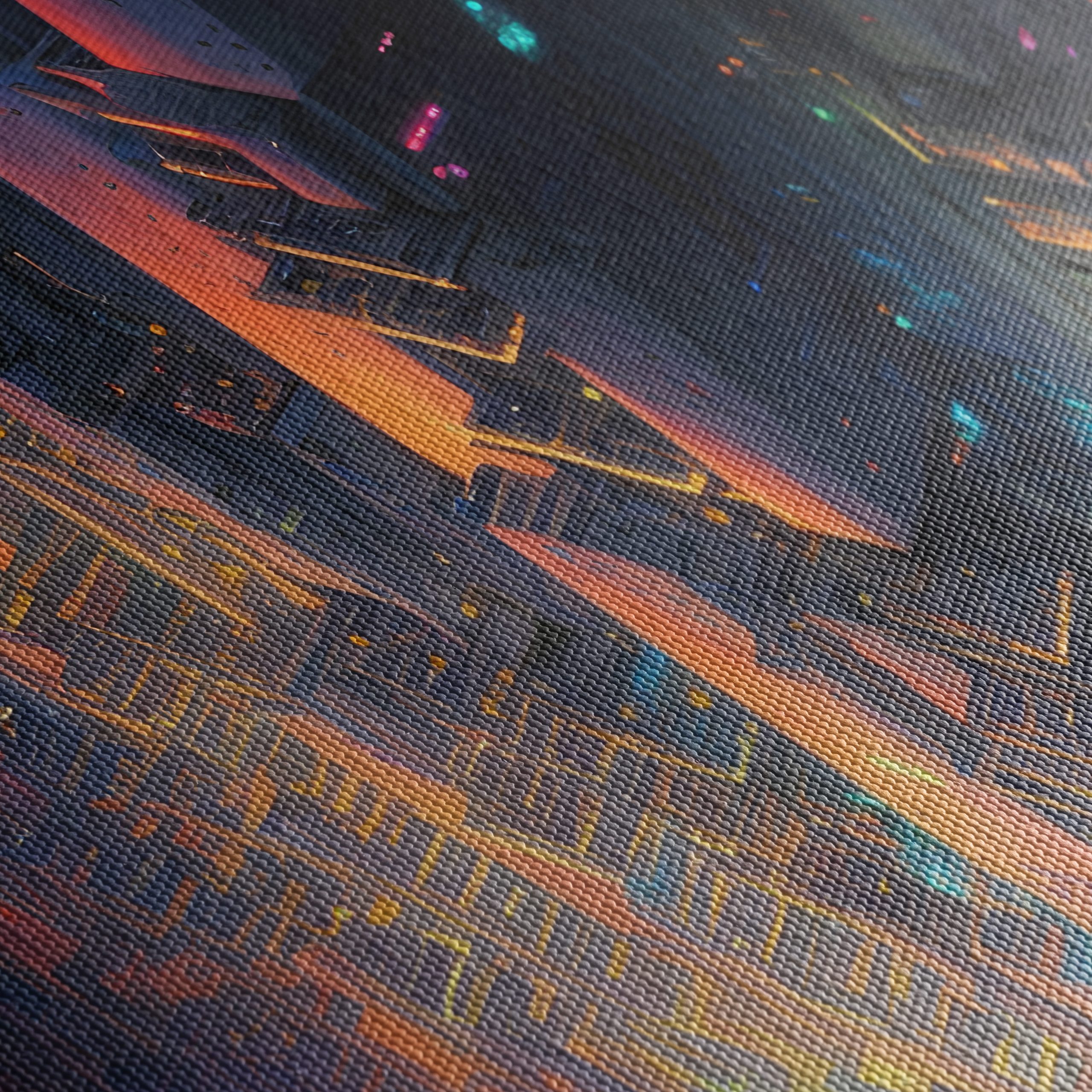 Futuristic Cityscape with Neon Lights and Structures - Image 5