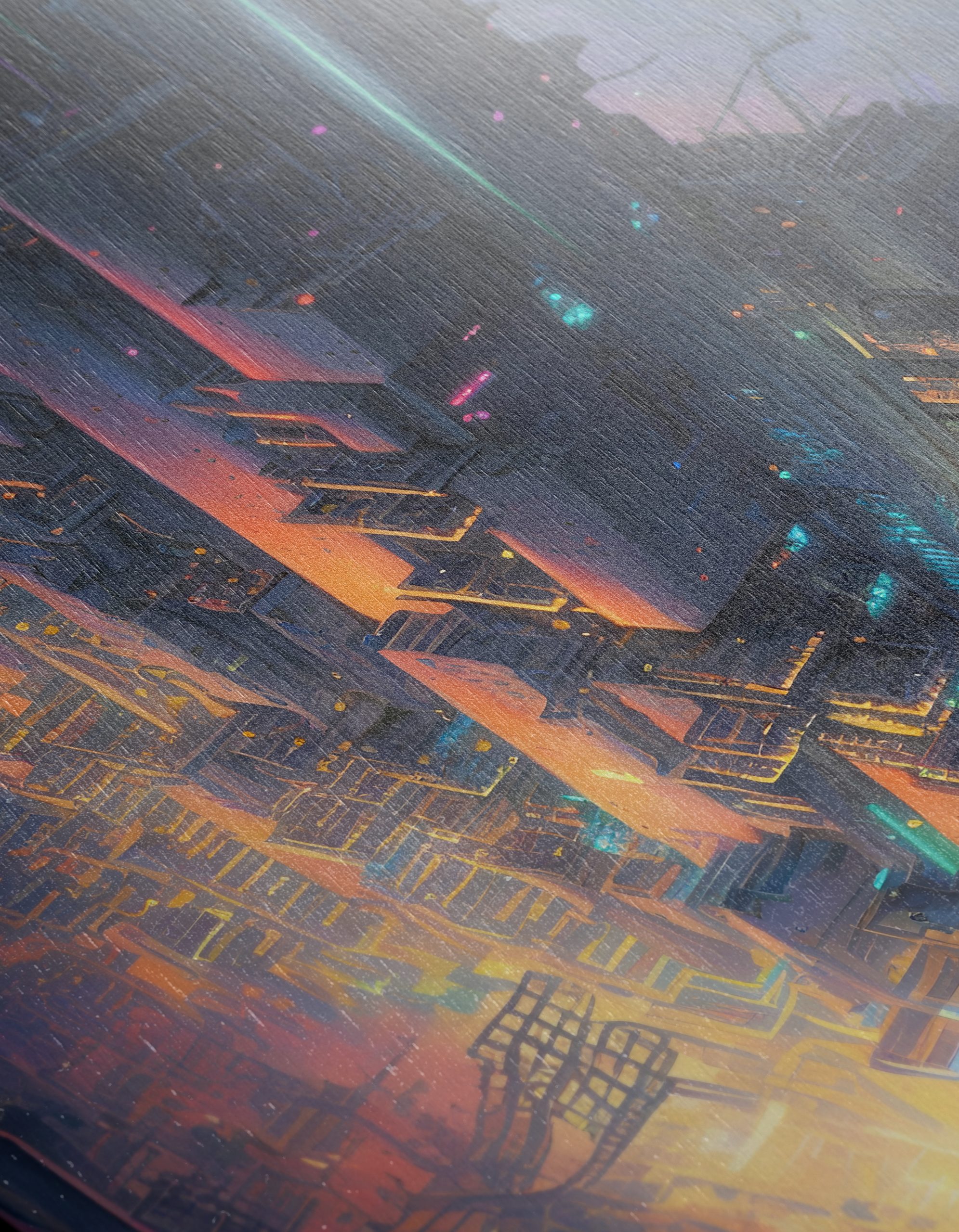 Futuristic Cityscape with Neon Lights and Structures - Image 12