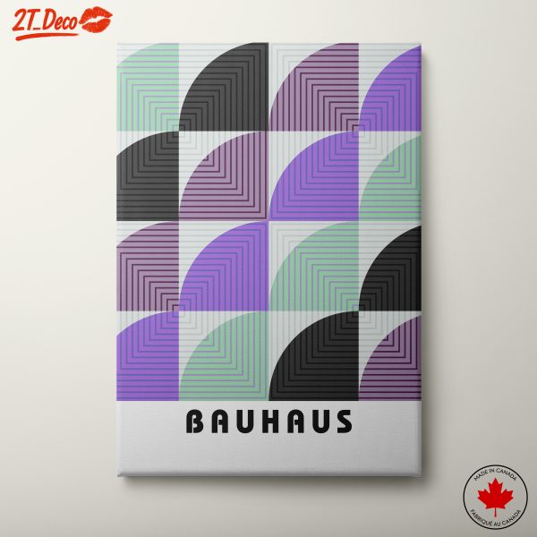 Geometric Bauhaus Artwork in Vibrant Colors