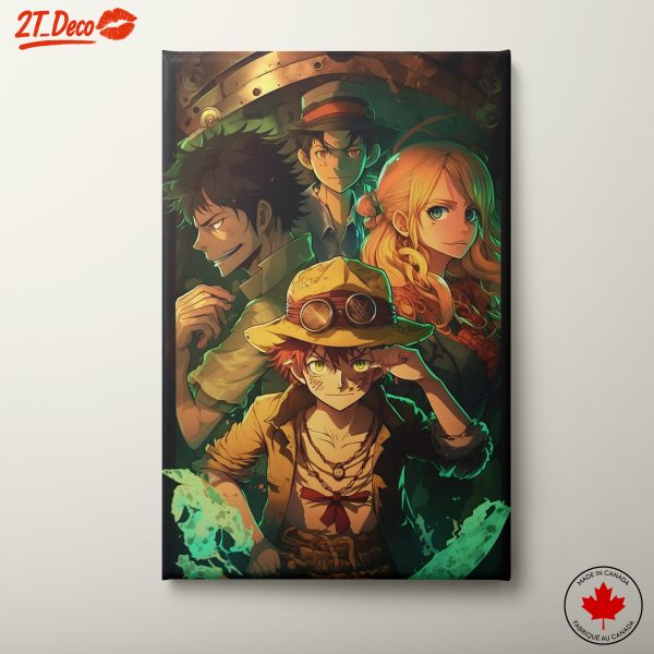 One Piece Adventure Art Featuring Iconic Characters