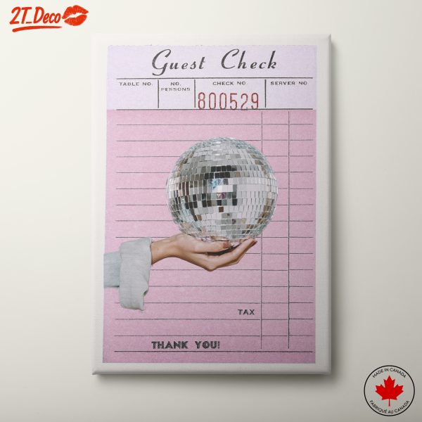 Playful Disco Ball On Guest Check