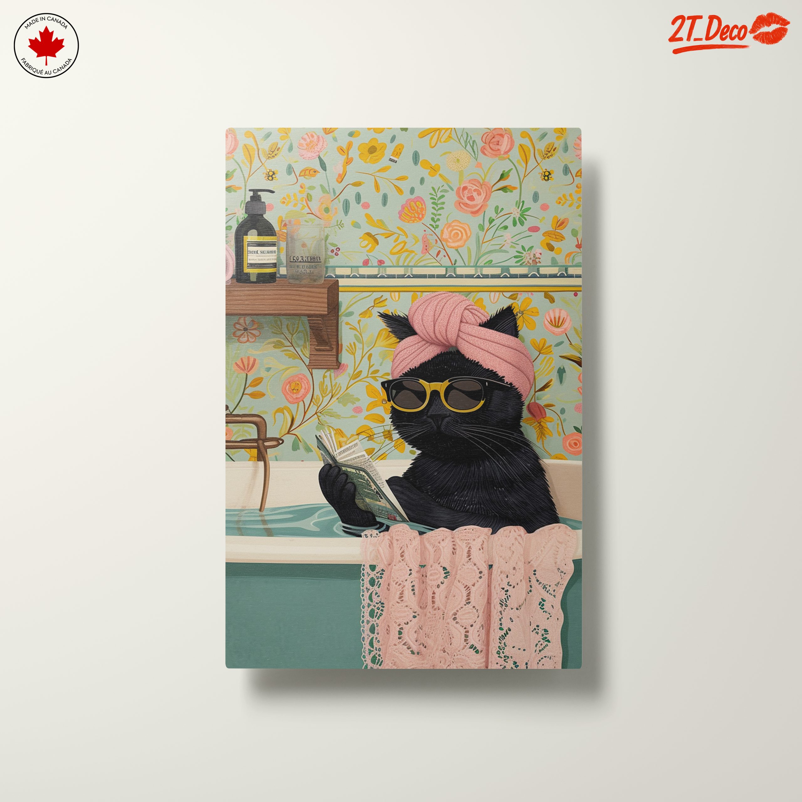 Relaxing Cat in Bathtub Art - Image 10