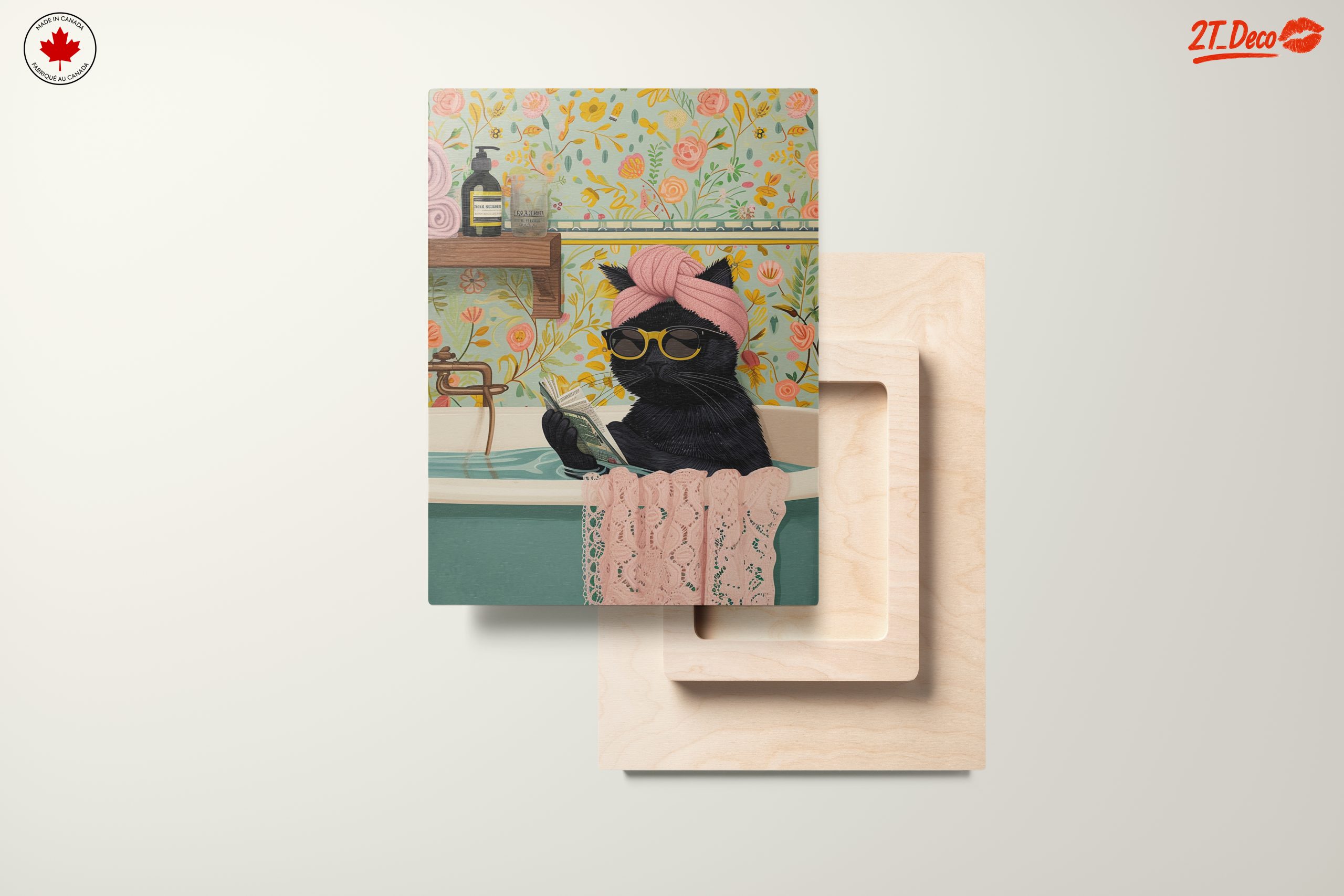 Relaxing Cat in Bathtub Art - Image 11