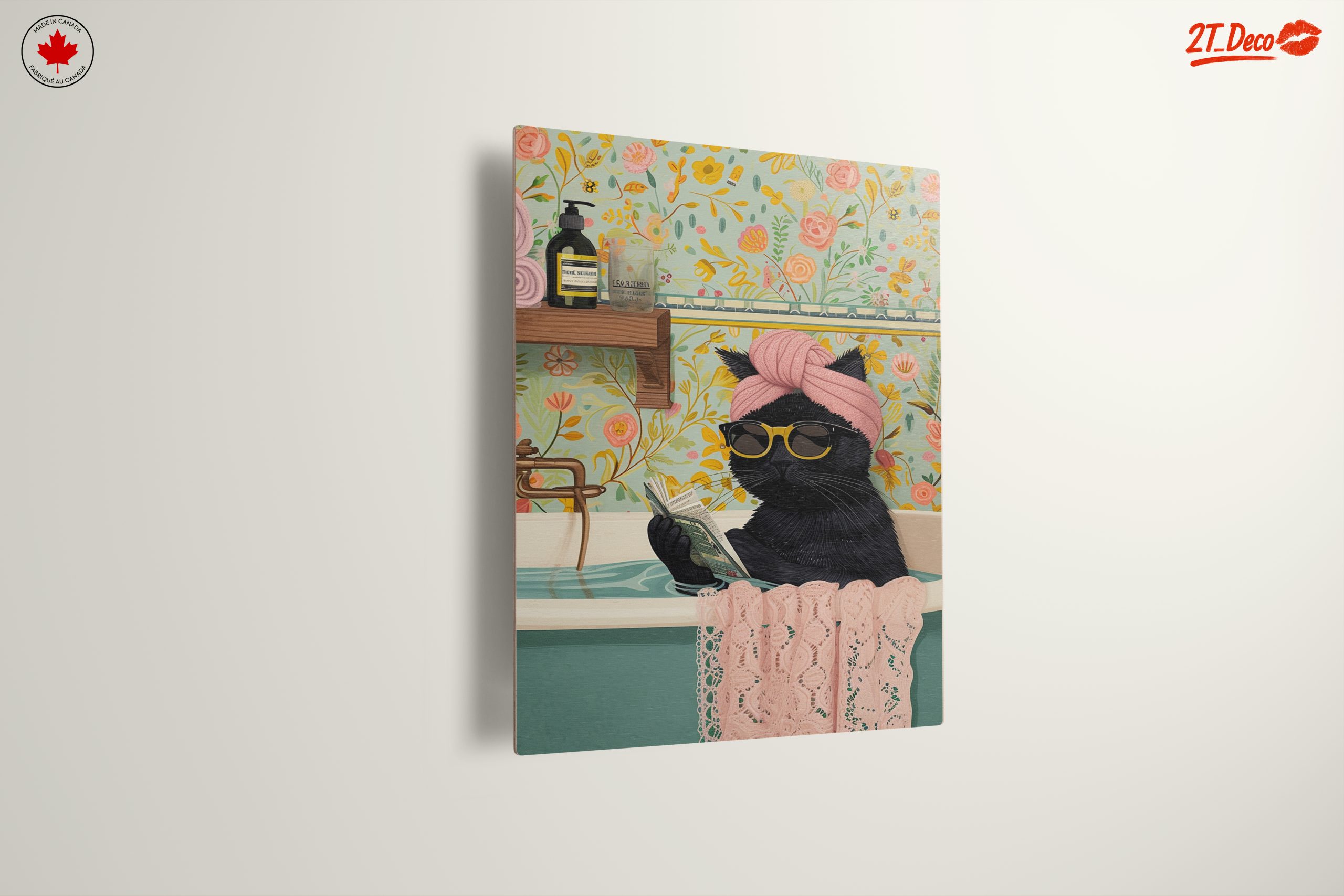 Relaxing Cat in Bathtub Art - Image 13