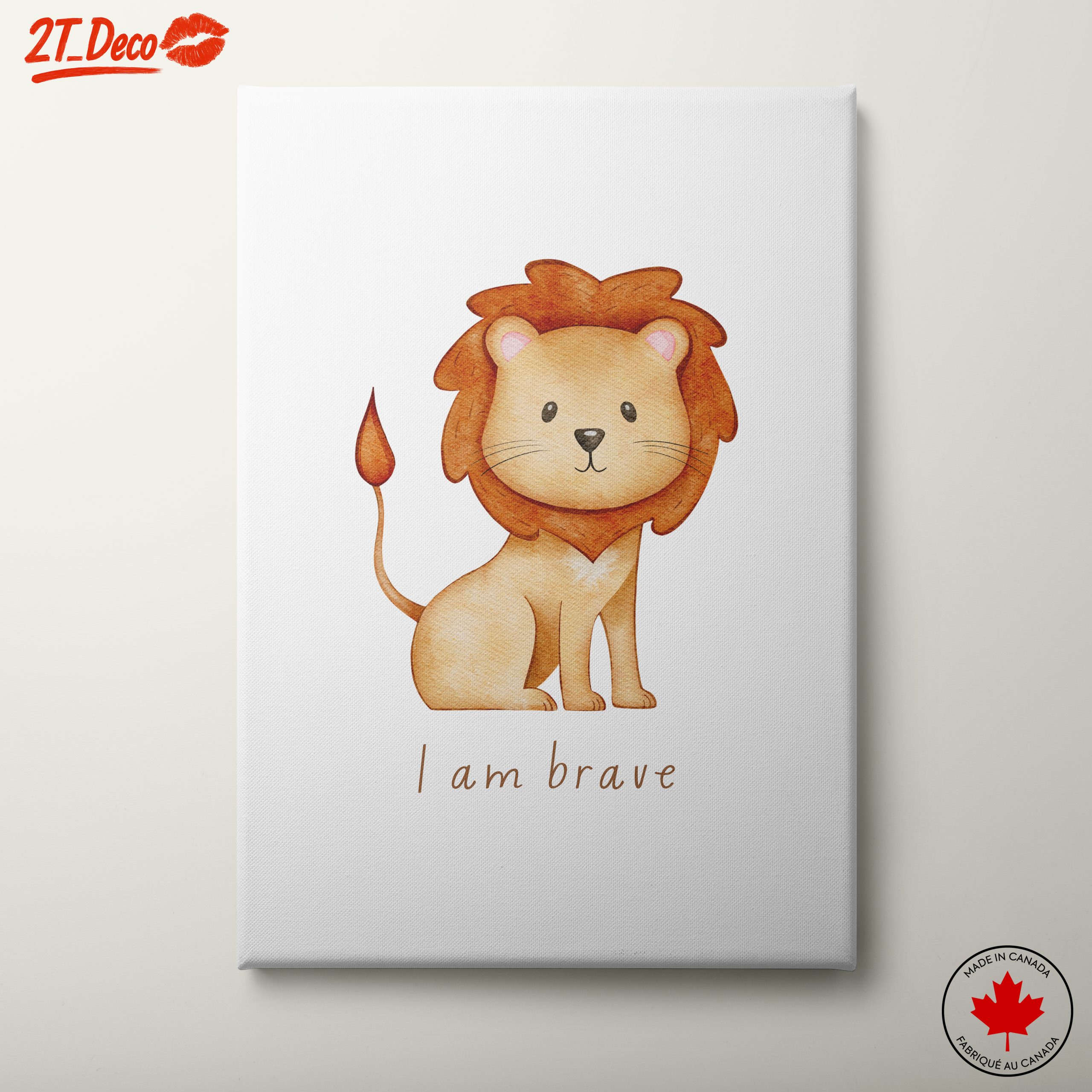 Cute Lion Illustration with Inspirational Message