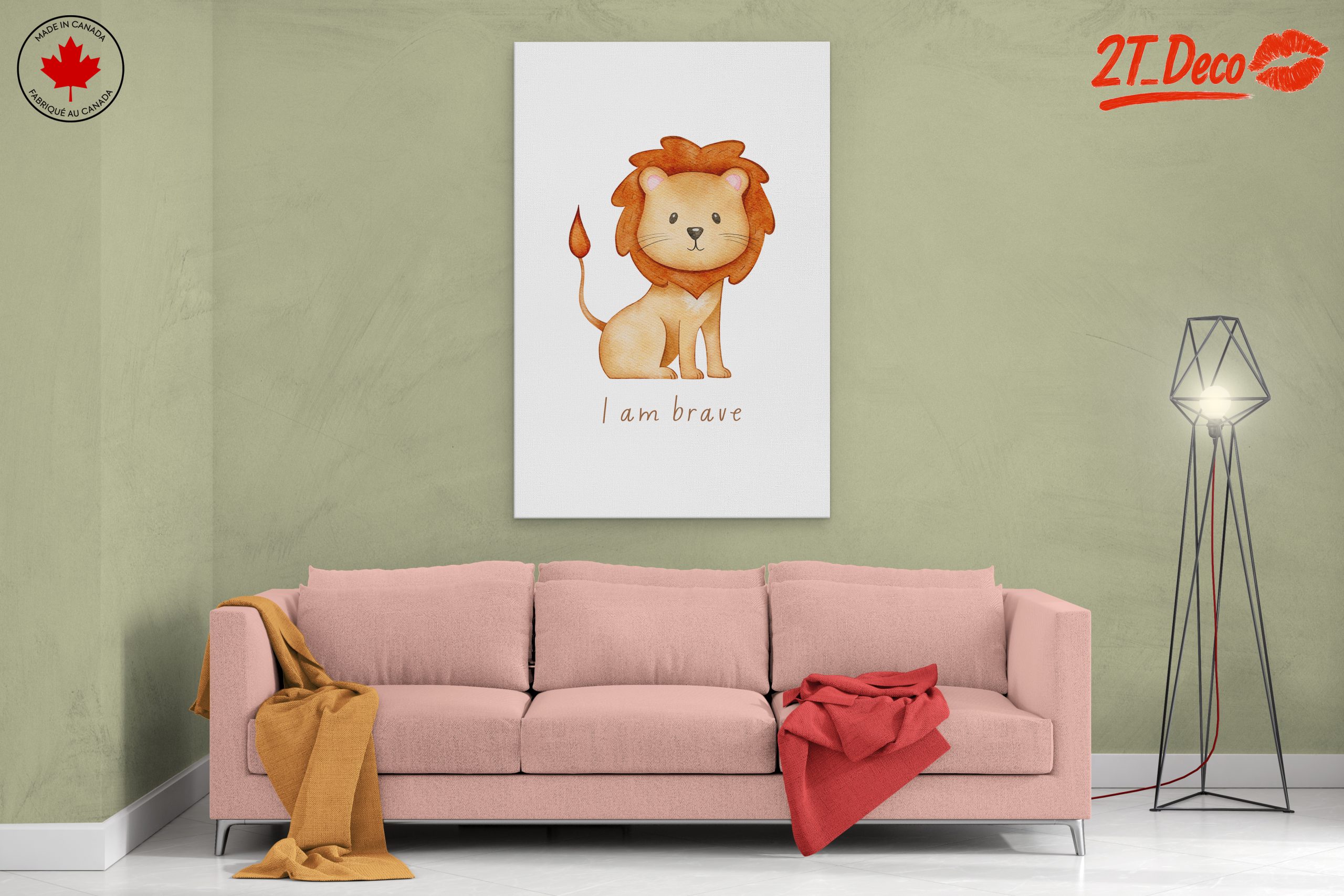Cute Lion Illustration with Inspirational Message - Image 2