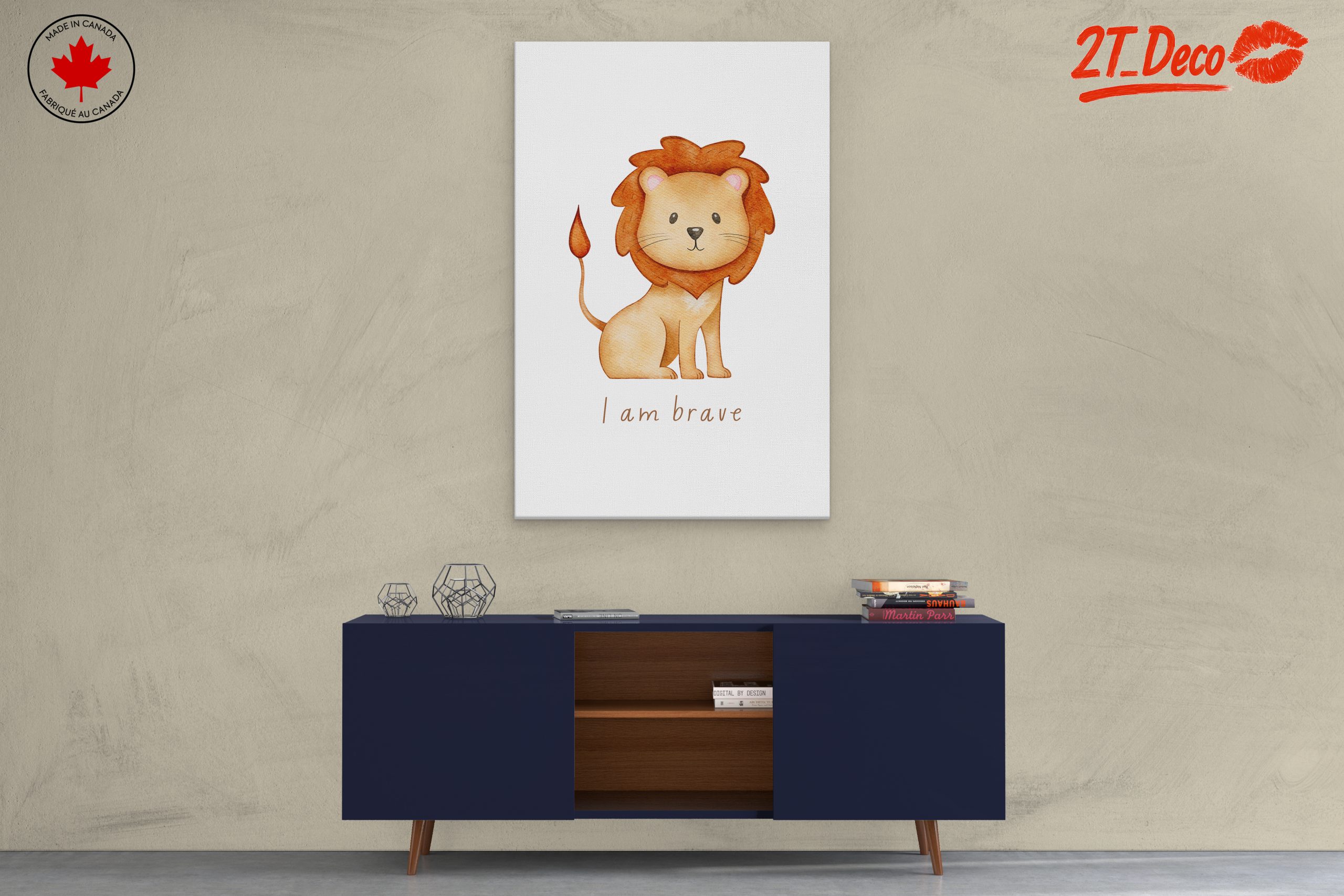 Cute Lion Illustration with Inspirational Message - Image 3