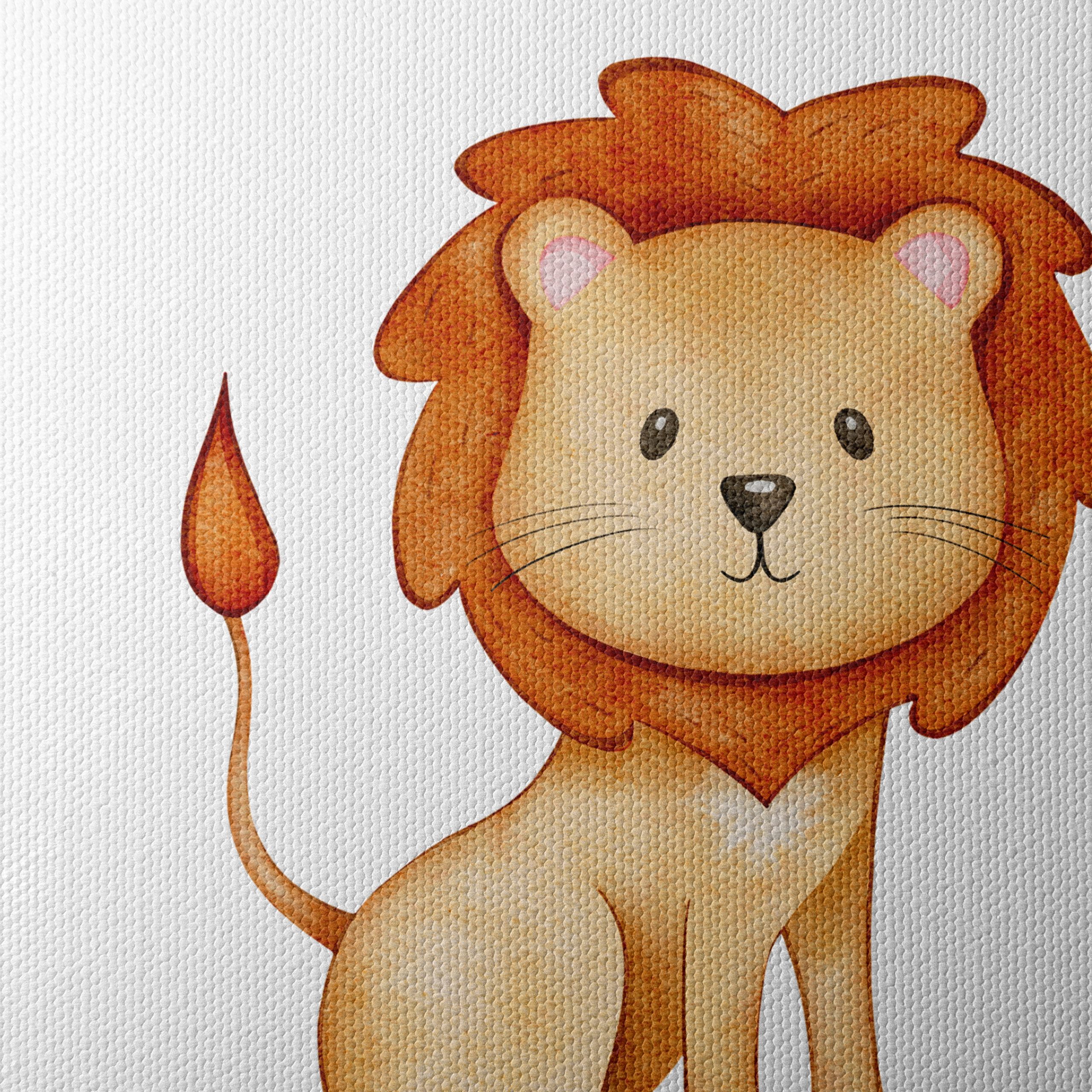 Cute Lion Illustration with Inspirational Message - Image 4