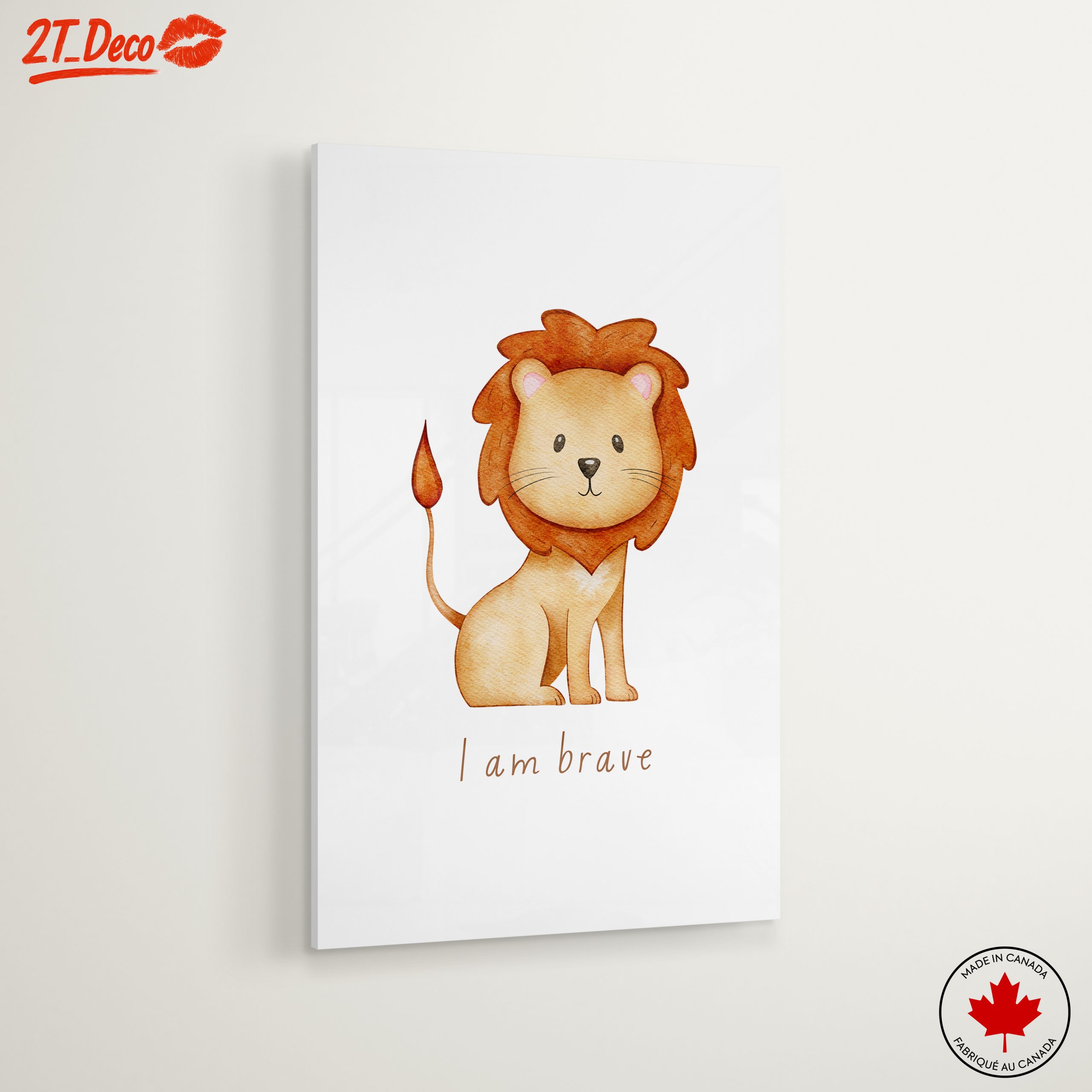 Cute Lion Illustration with Inspirational Message - Image 6