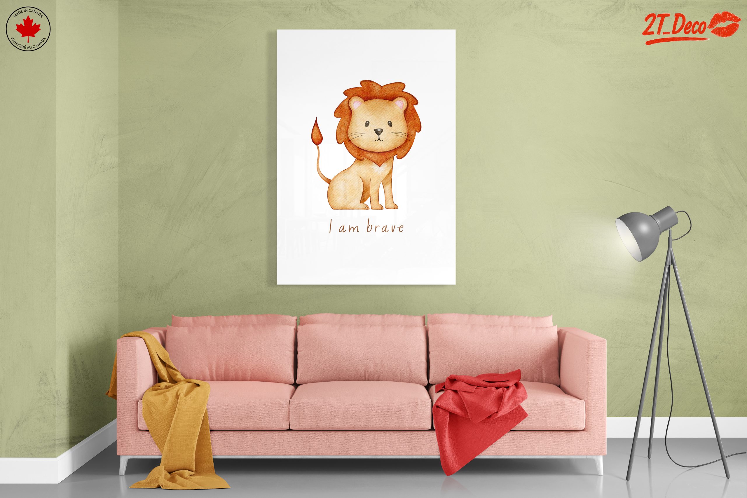 Cute Lion Illustration with Inspirational Message - Image 7