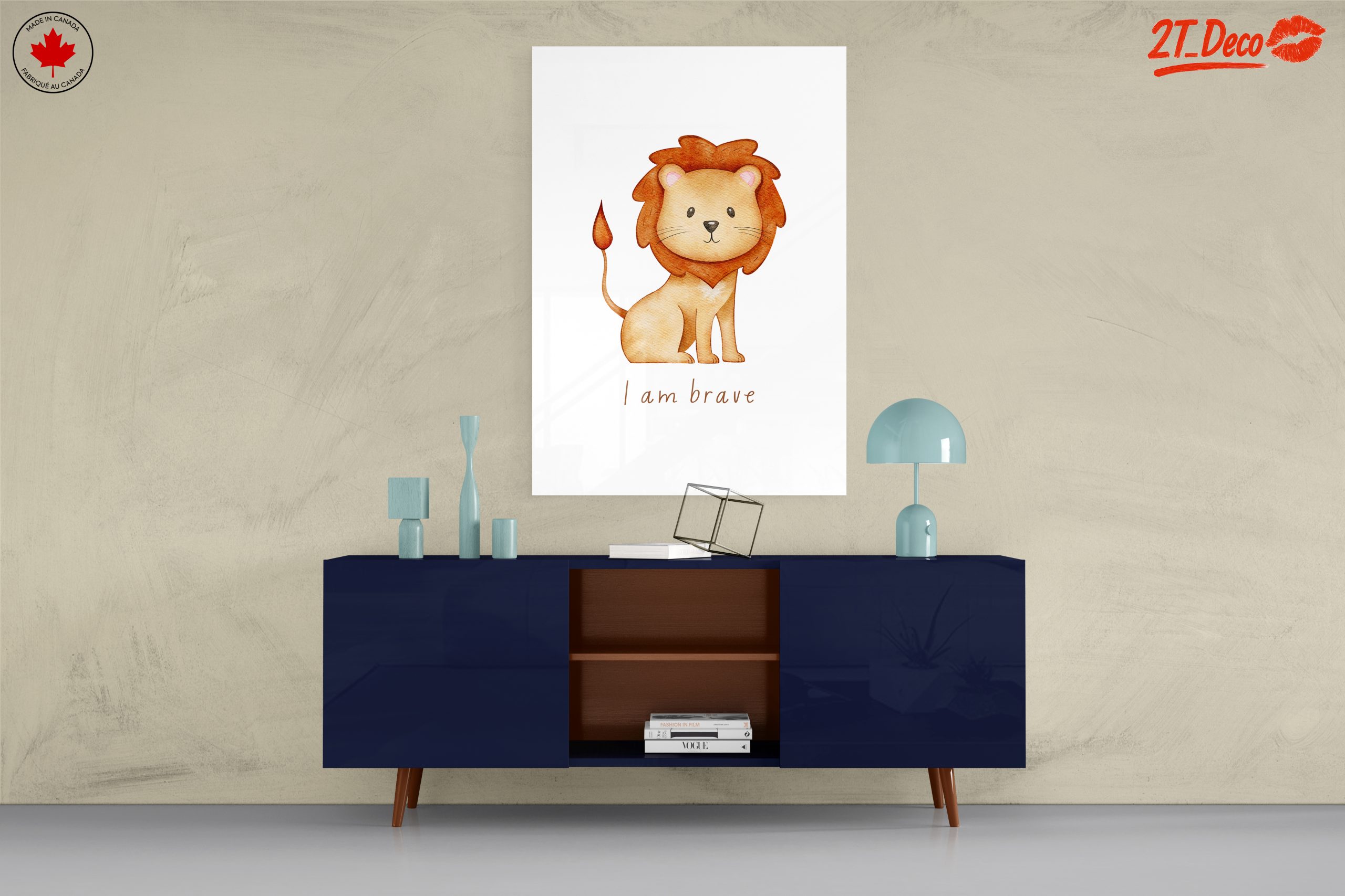 Cute Lion Illustration with Inspirational Message - Image 8