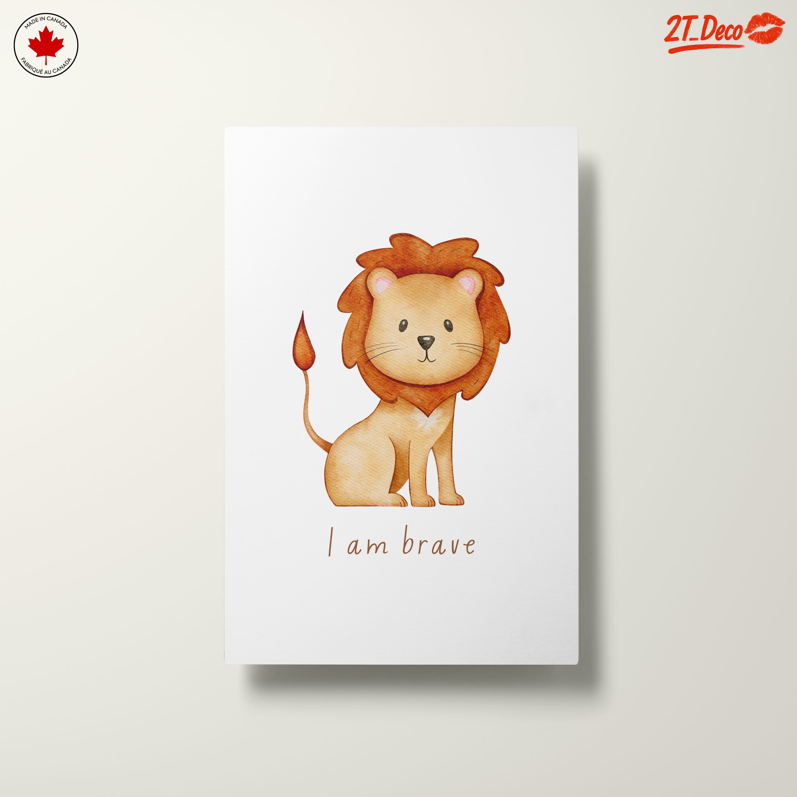 Cute Lion Illustration with Inspirational Message - Image 10