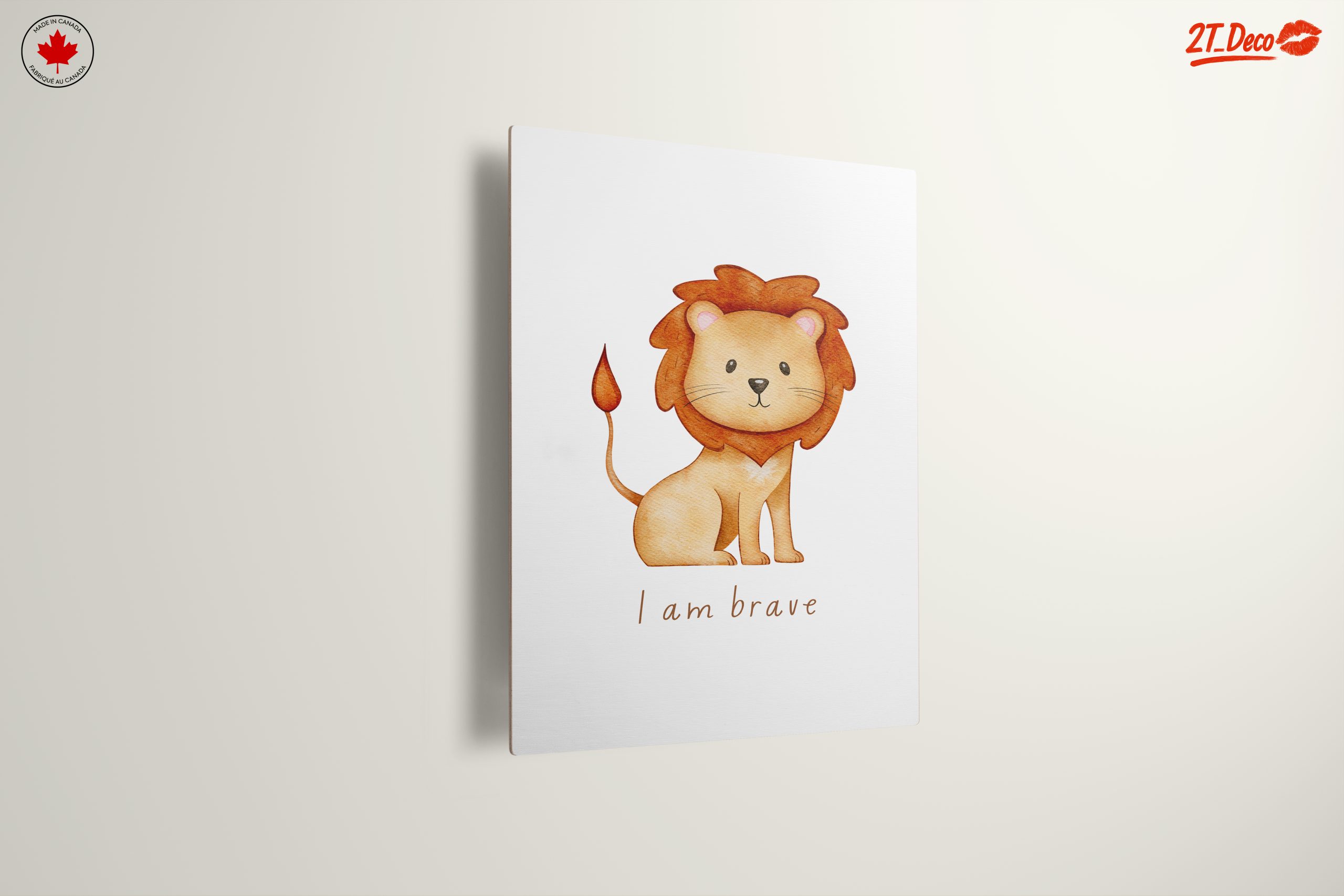 Cute Lion Illustration with Inspirational Message - Image 13