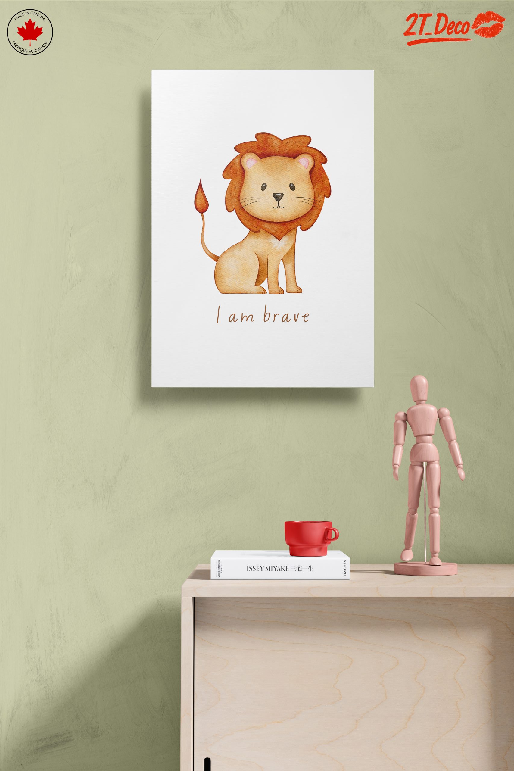 Cute Lion Illustration with Inspirational Message - Image 14