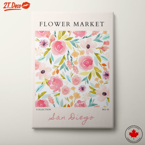 Flower Market Watercolor Artwork