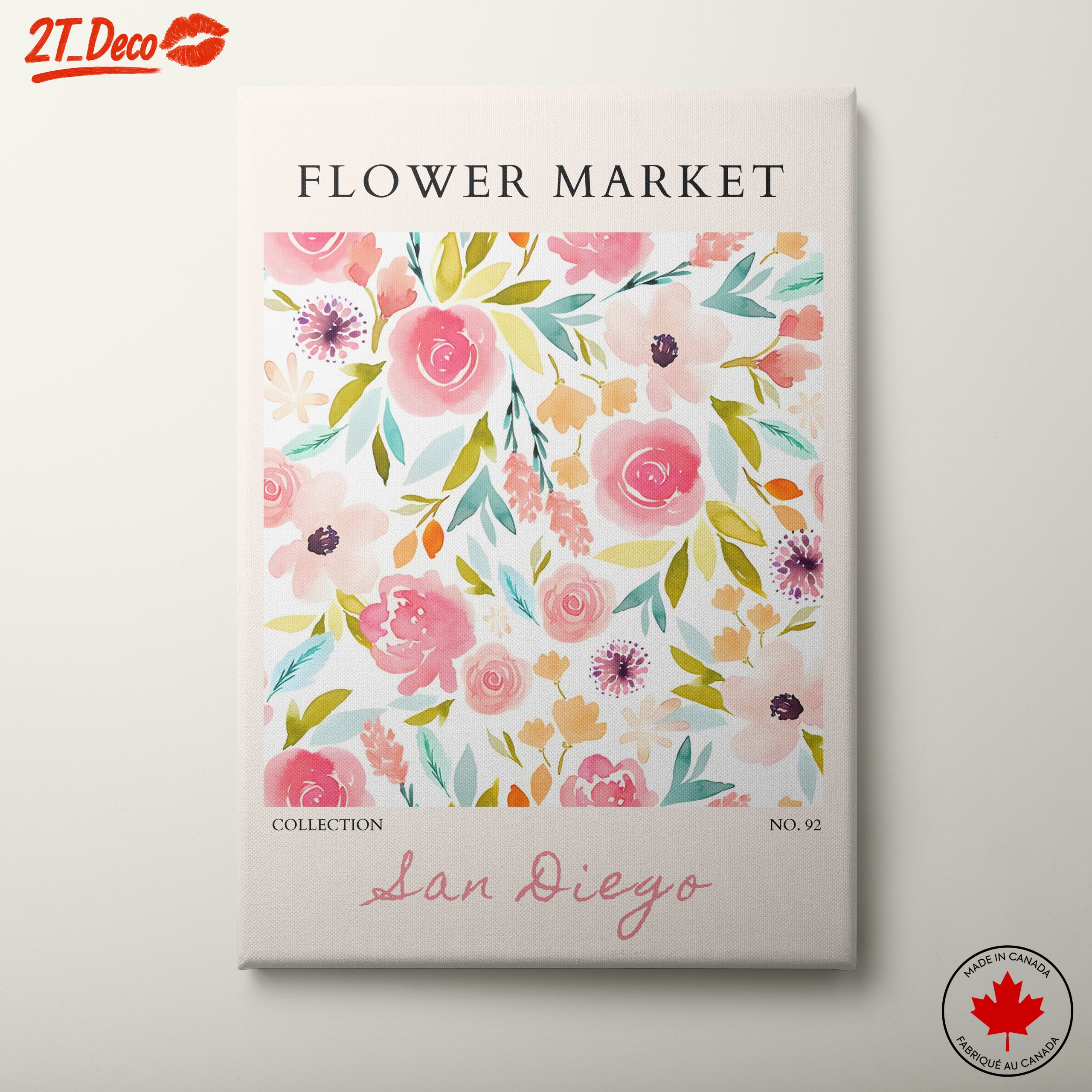 Flower Market Watercolor Artwork