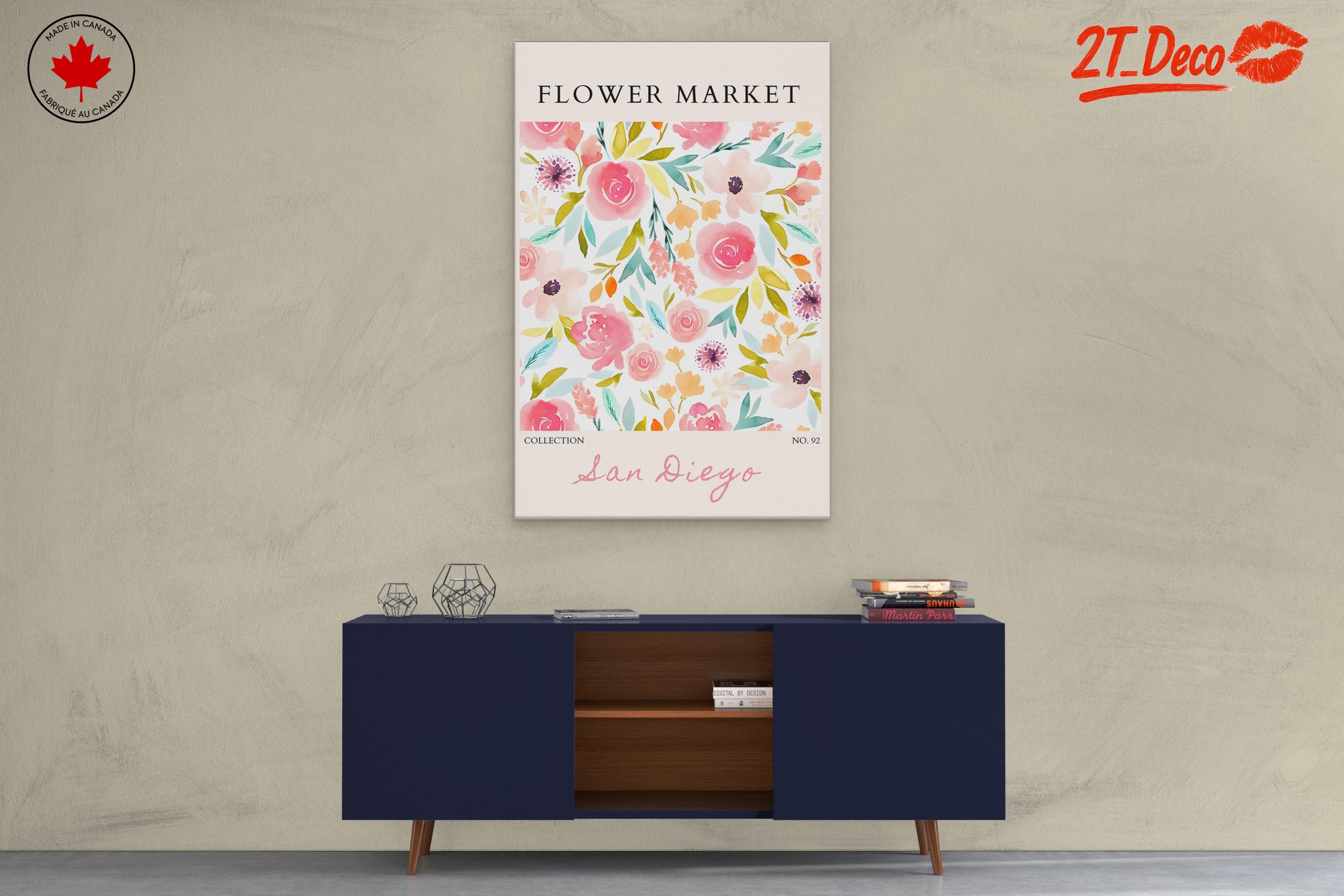 Flower Market Watercolor Artwork - Image 3